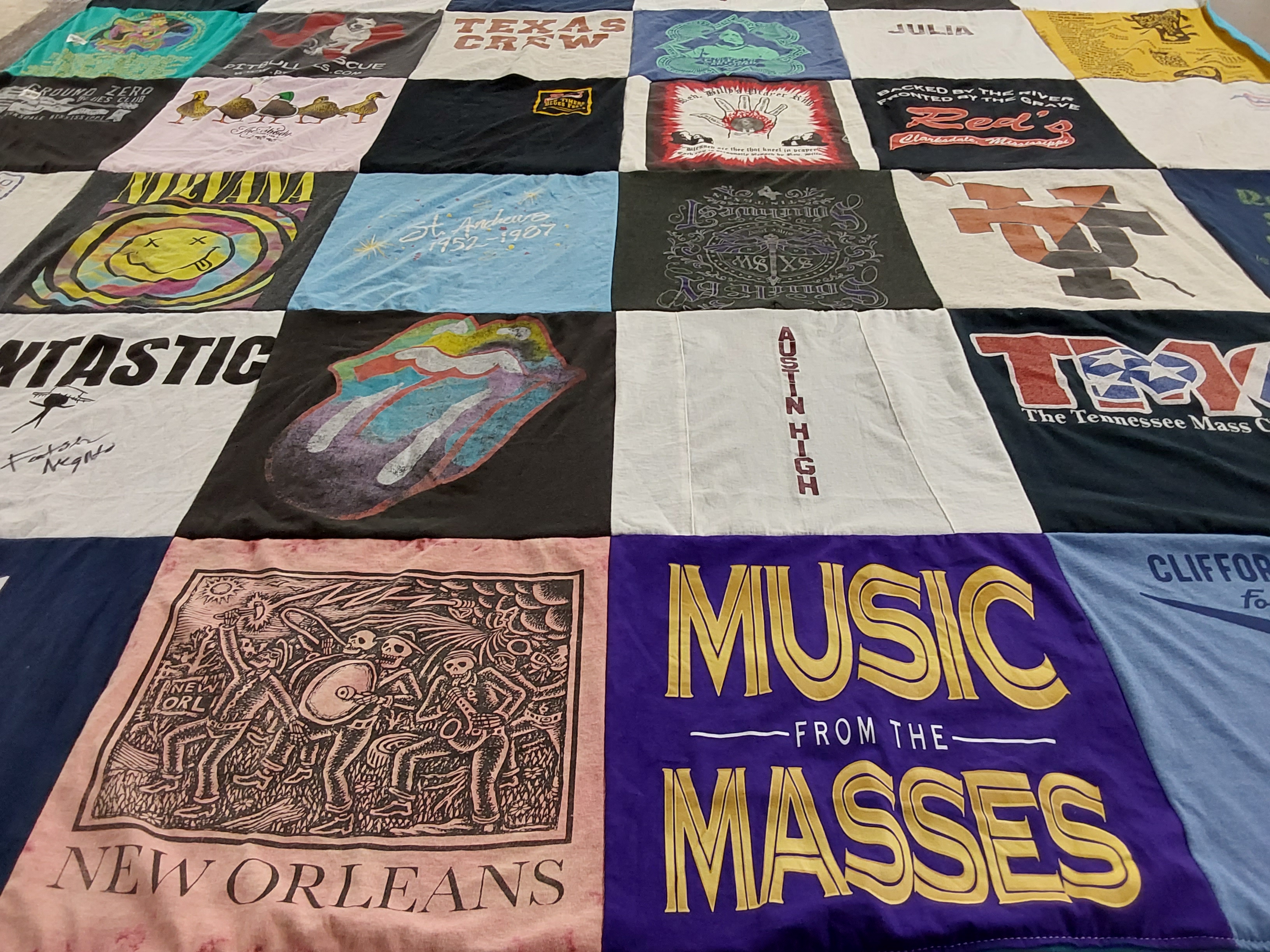 T-shirt quilt from austin high school by Julia from TN