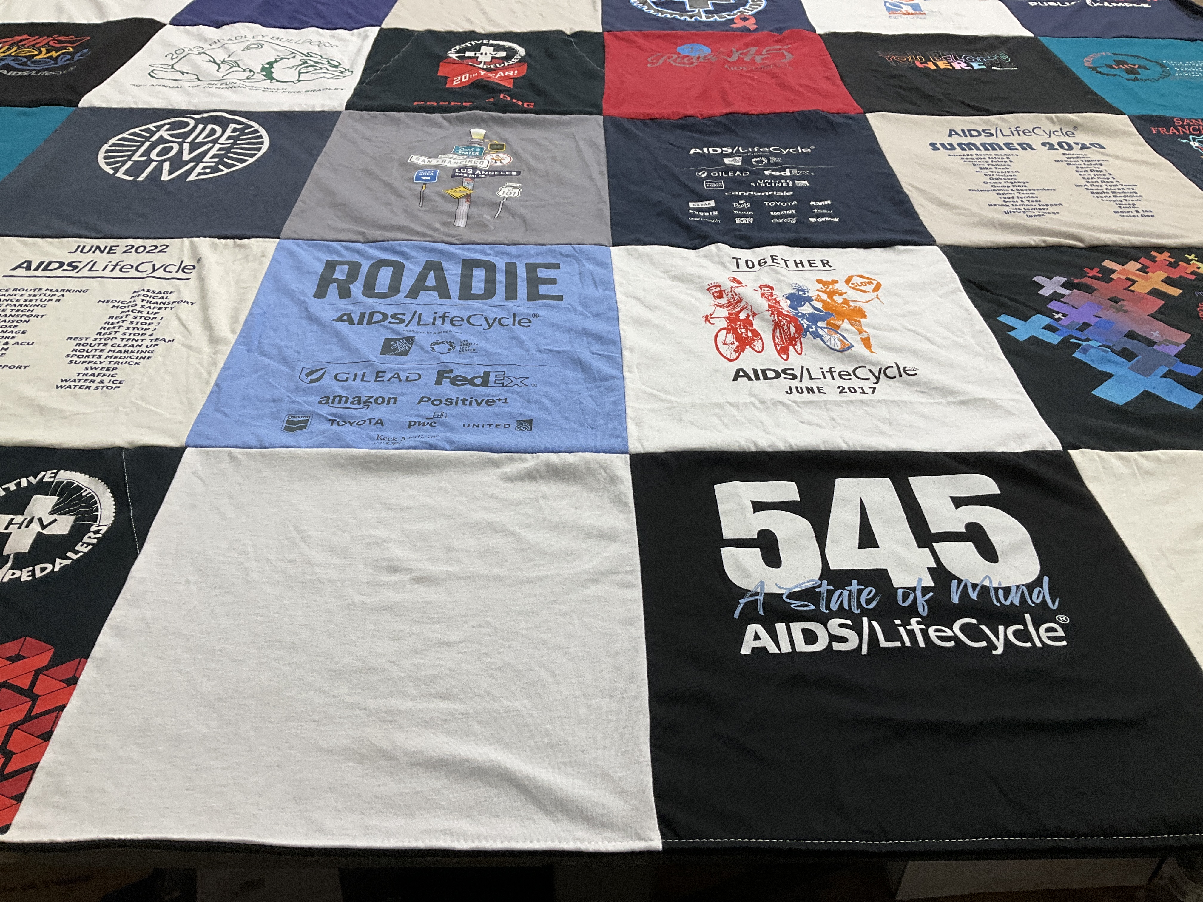 T-shirt quilt with health, charity themes by chelsea from OR