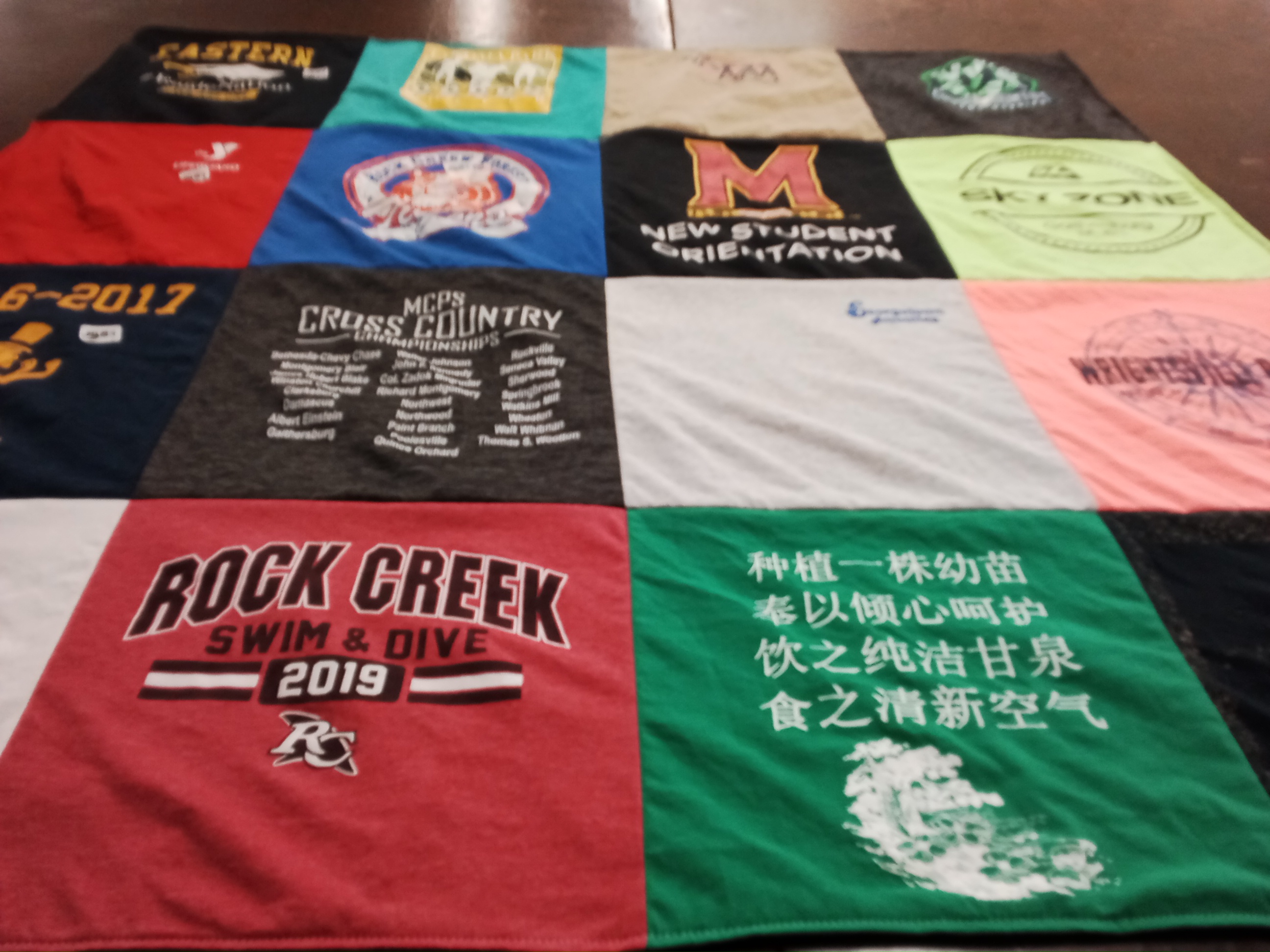 T-shirt quilt featuring rock creek swim and dive by Elizabeth from MD