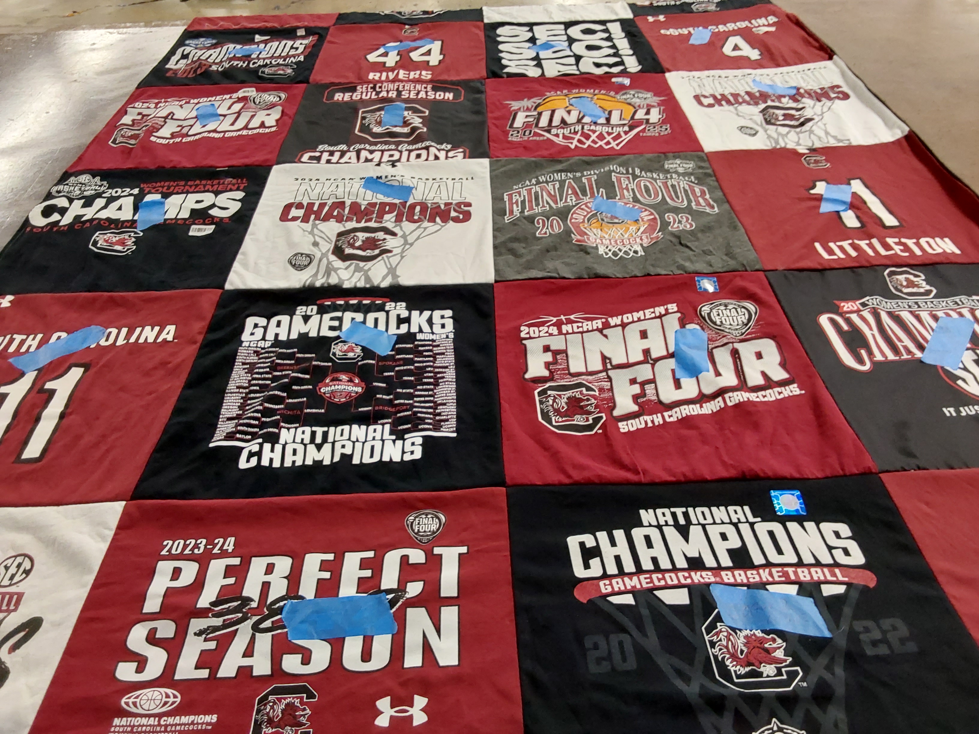 T-shirt quilt featuring south carolina gamecocks basketball by Randy from SC
