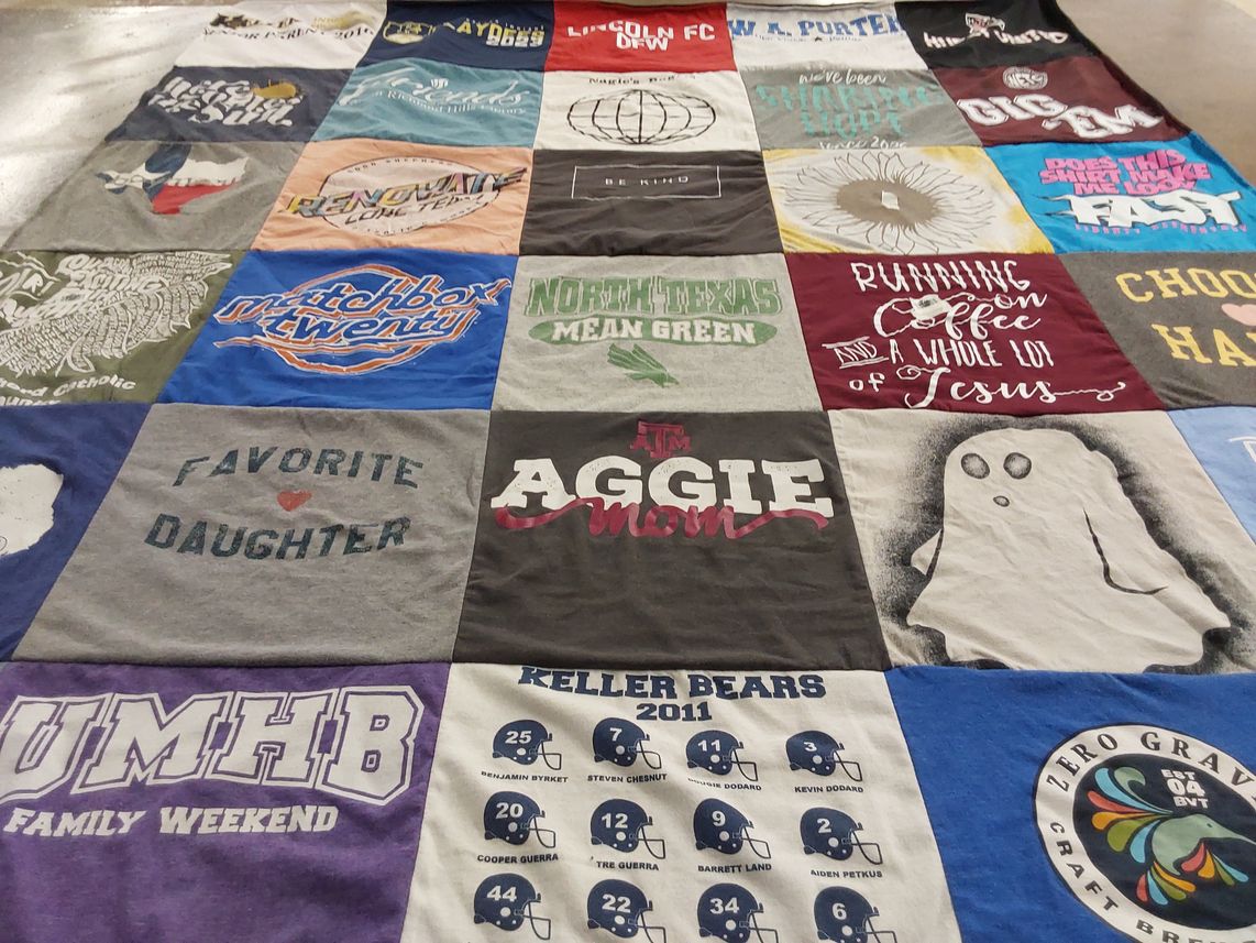 T-shirt quilt featuring keller bears by Tammy from TX