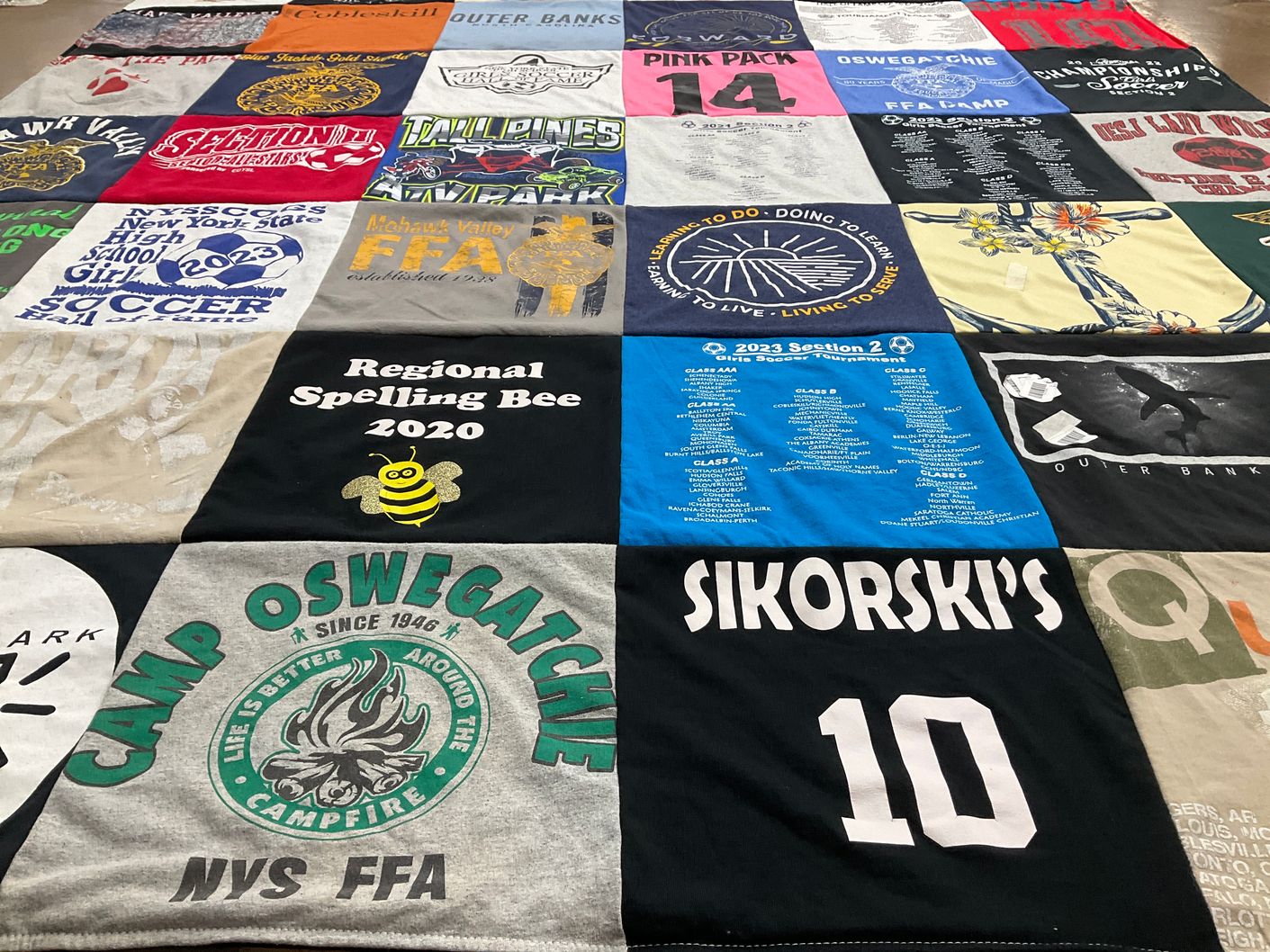T-shirt quilt featuring section 2 girls soccer tournament by Carrie from NY