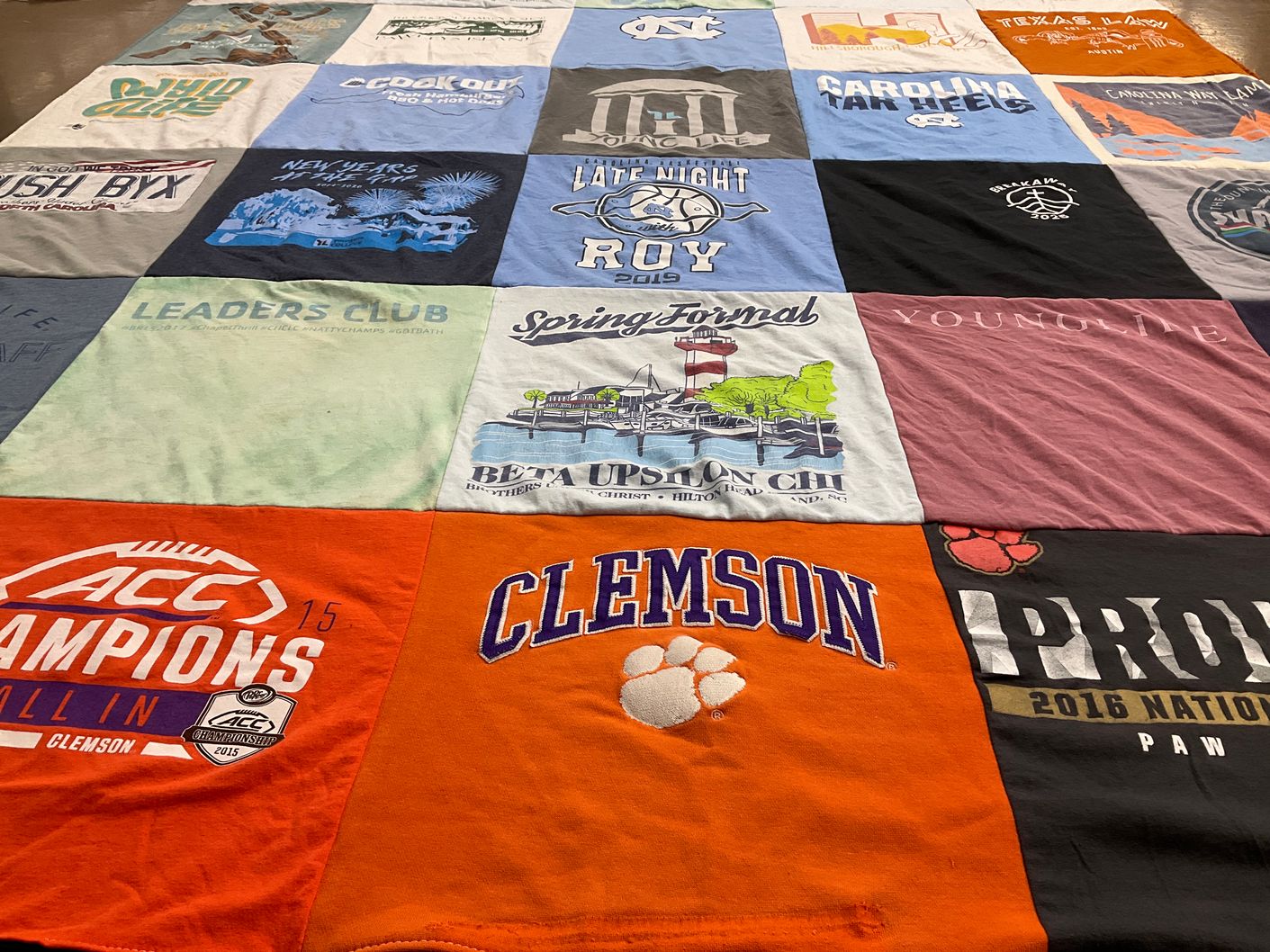T-shirt quilt featuring clemson tigers by Angie from NC