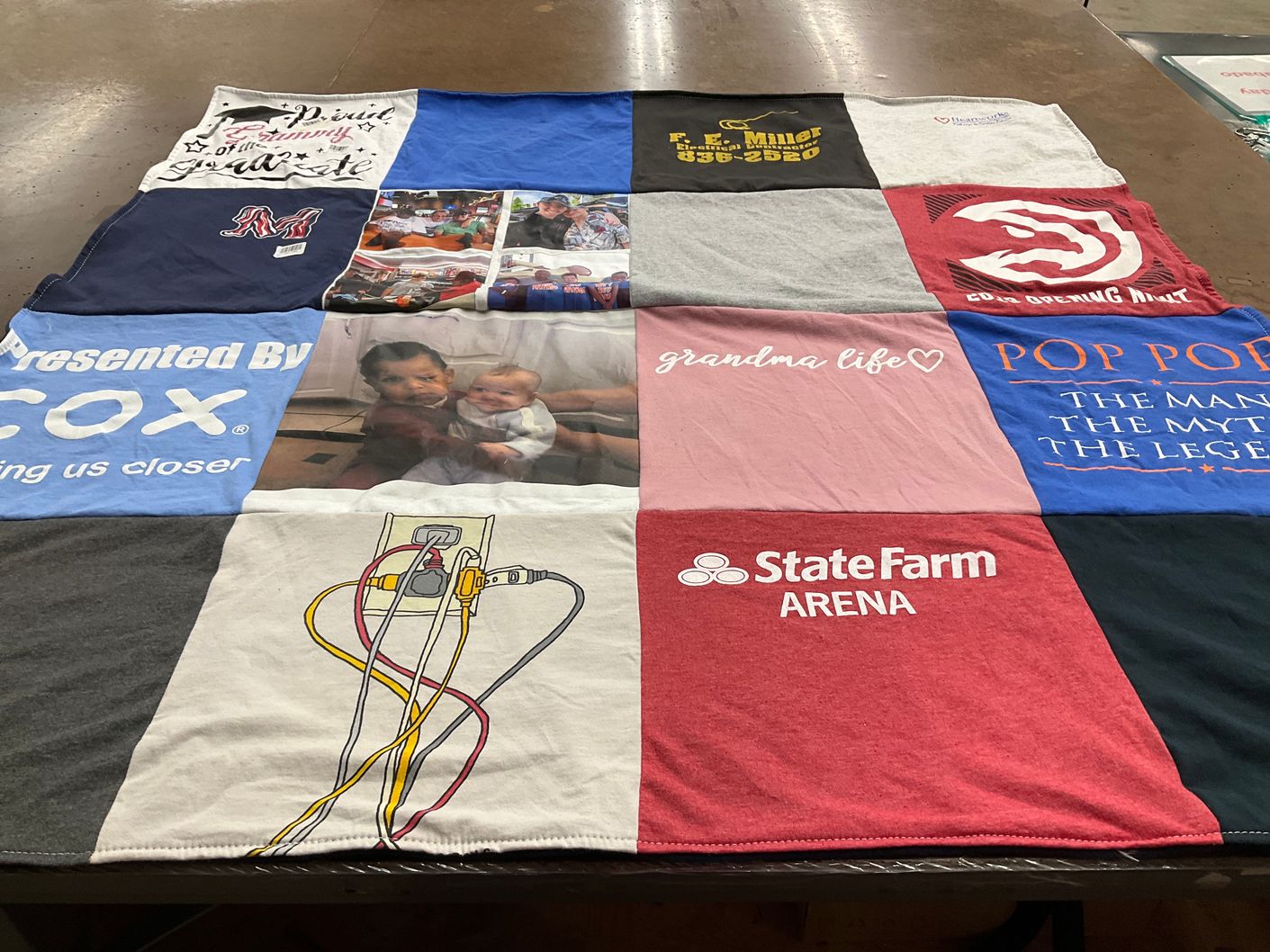 T-shirt quilt with family, memories themes by monica from GA