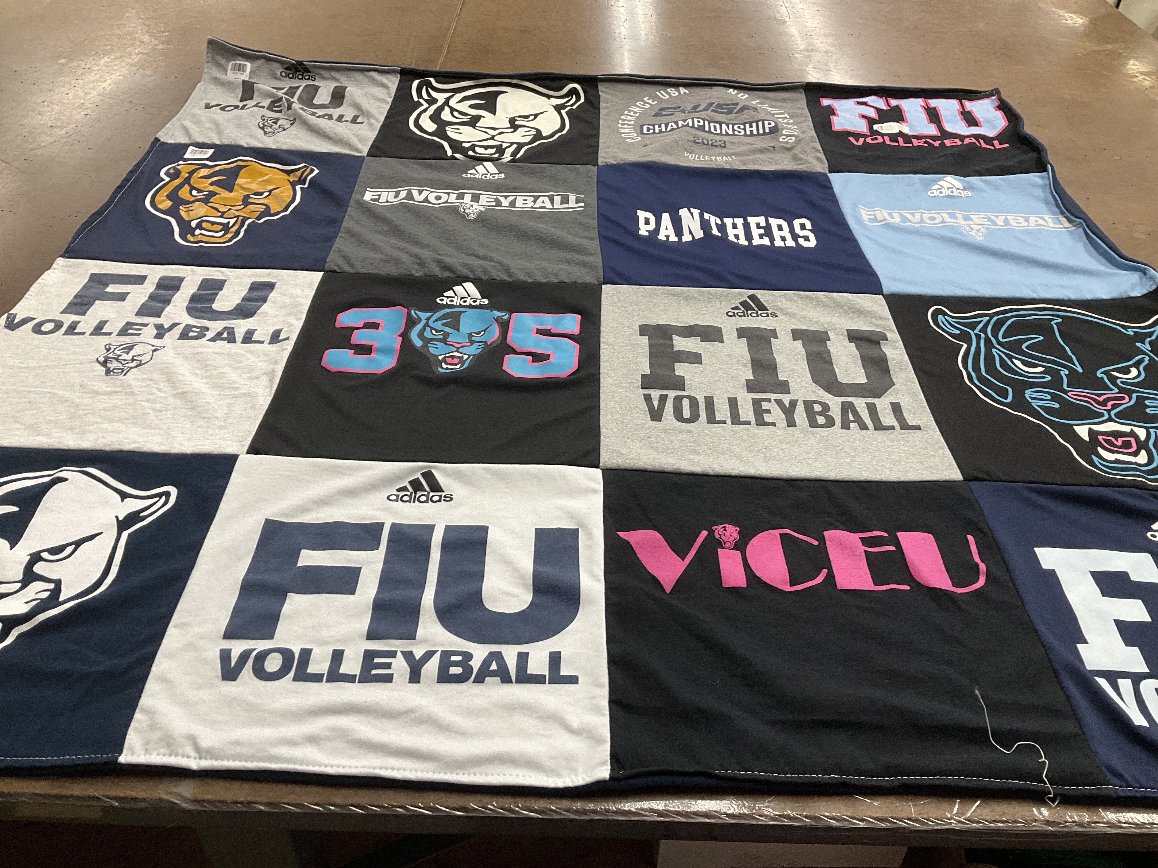 T-shirt quilt featuring florida international university volleyball by Mandi from CA