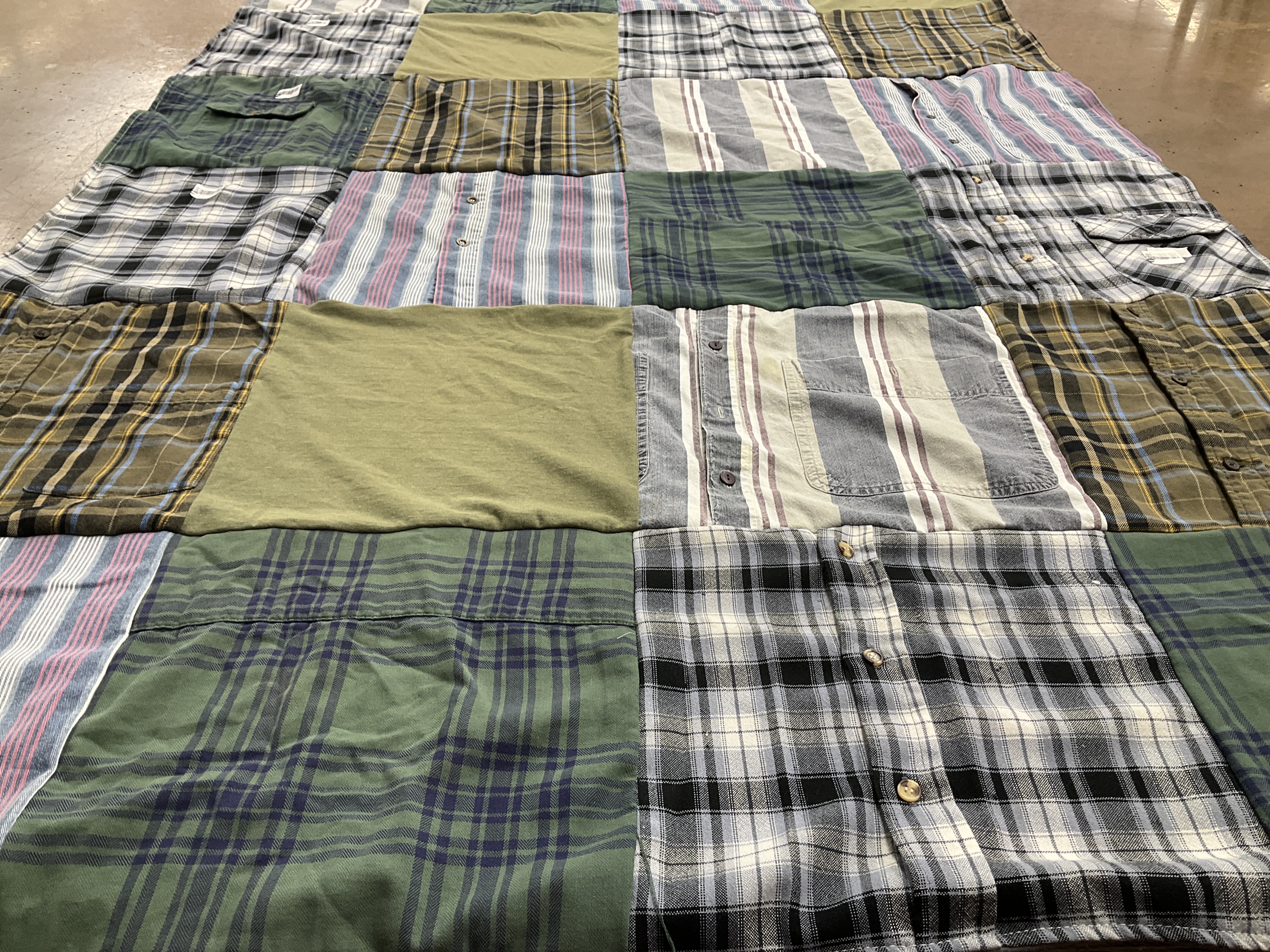T-shirt quilt with fashion, textiles themes by Sharon from MI