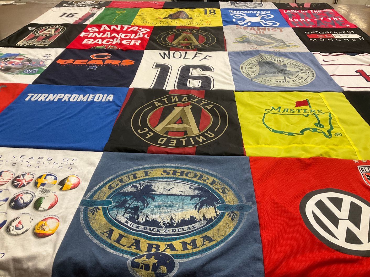 T-shirt quilt featuring atlanta united fc by JOHN from GA