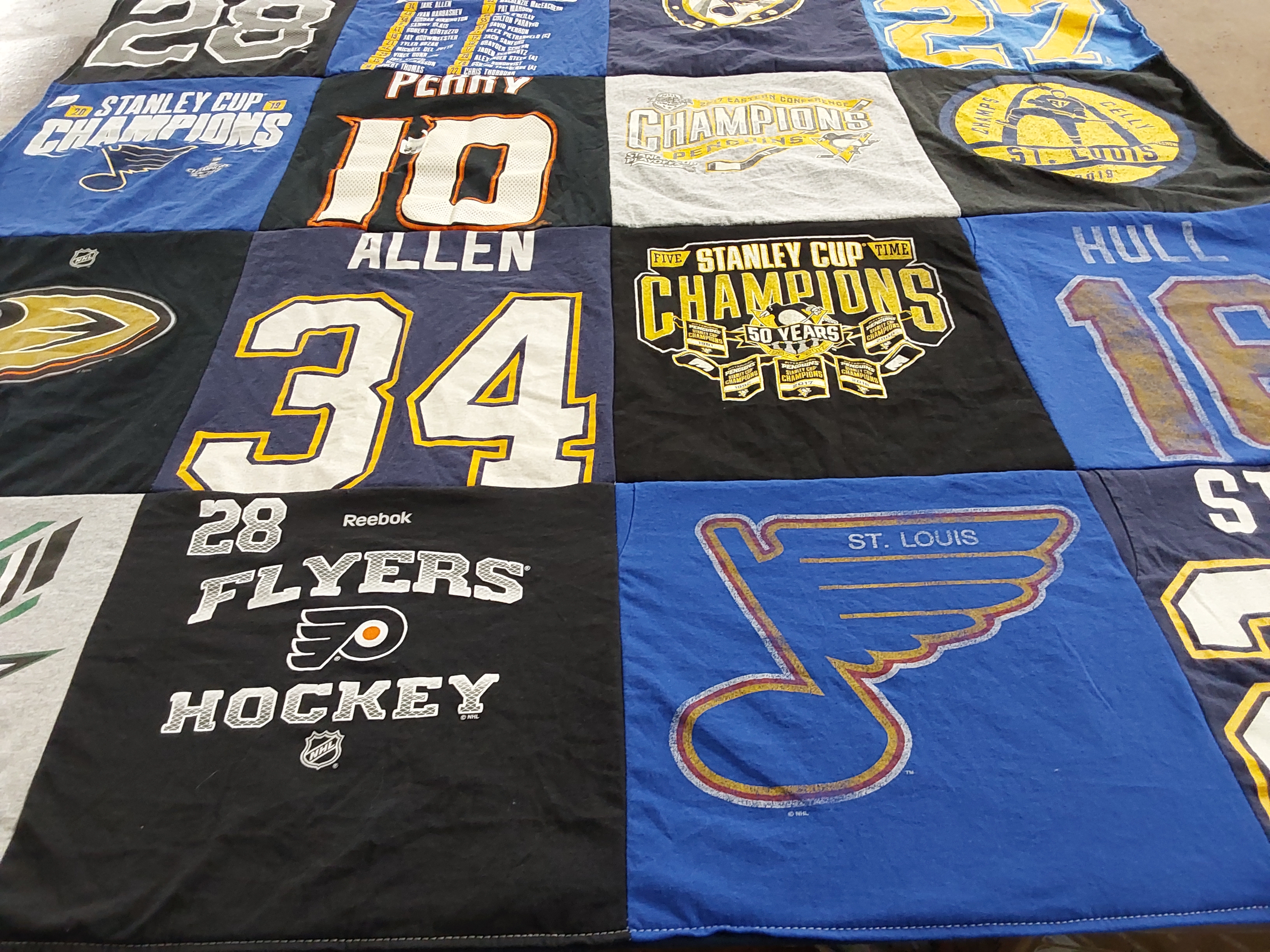 T-shirt quilt featuring st louis blues by Lyndsey from TX