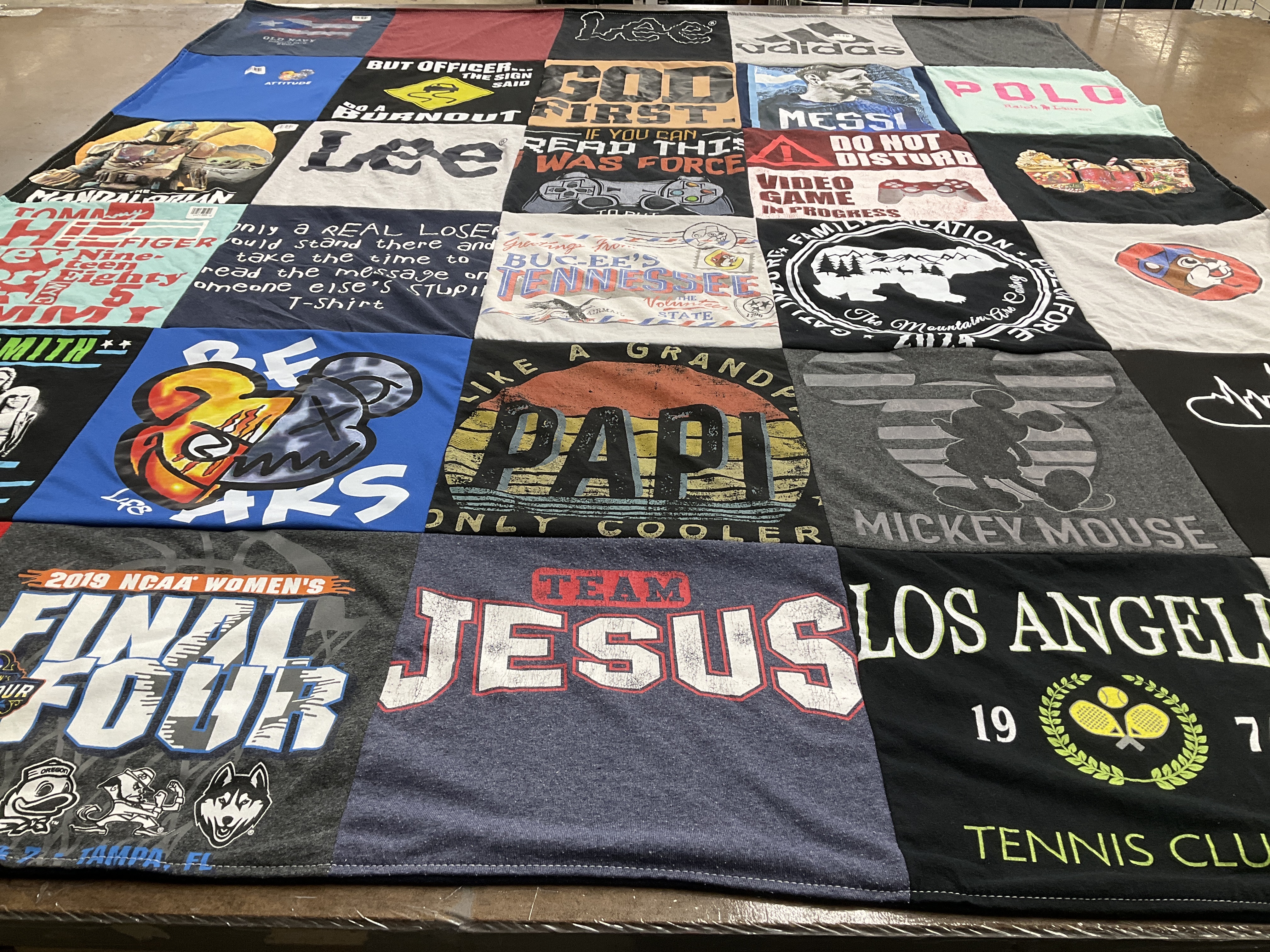 T-shirt quilt featuring university of florida women's basketball team by Isabel from FL