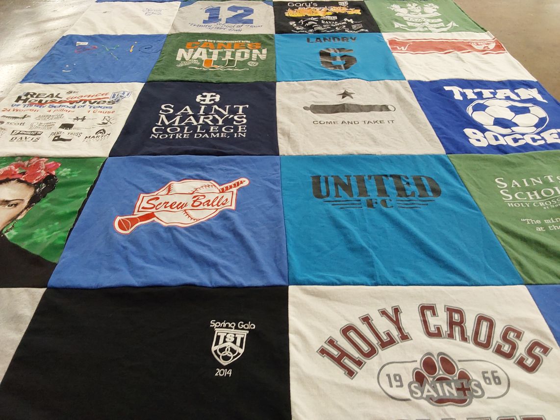 T-shirt quilt featuring united fc by Landry from TX