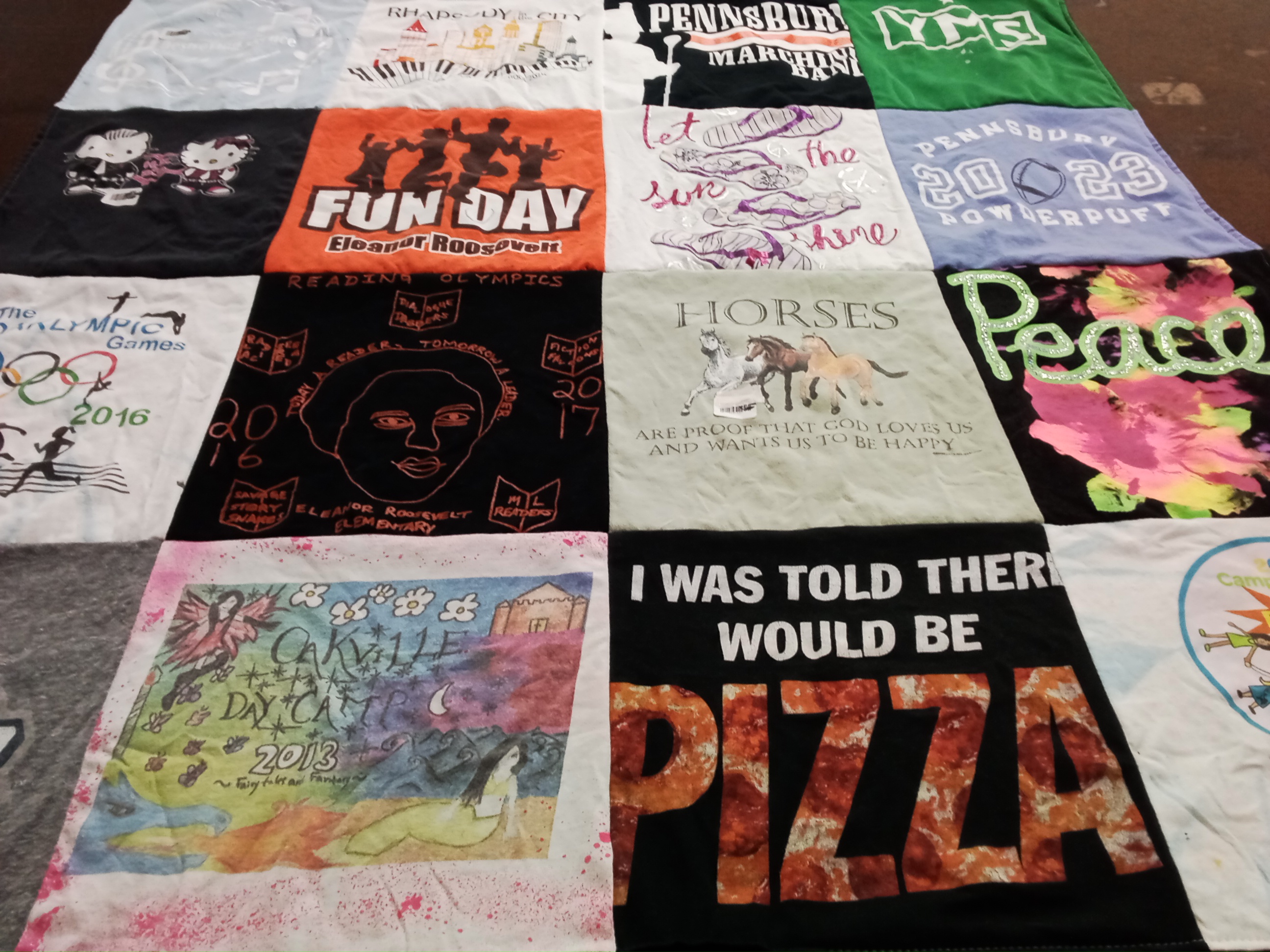 T-shirt quilt featuring pennsbury high school by Jonine from PA