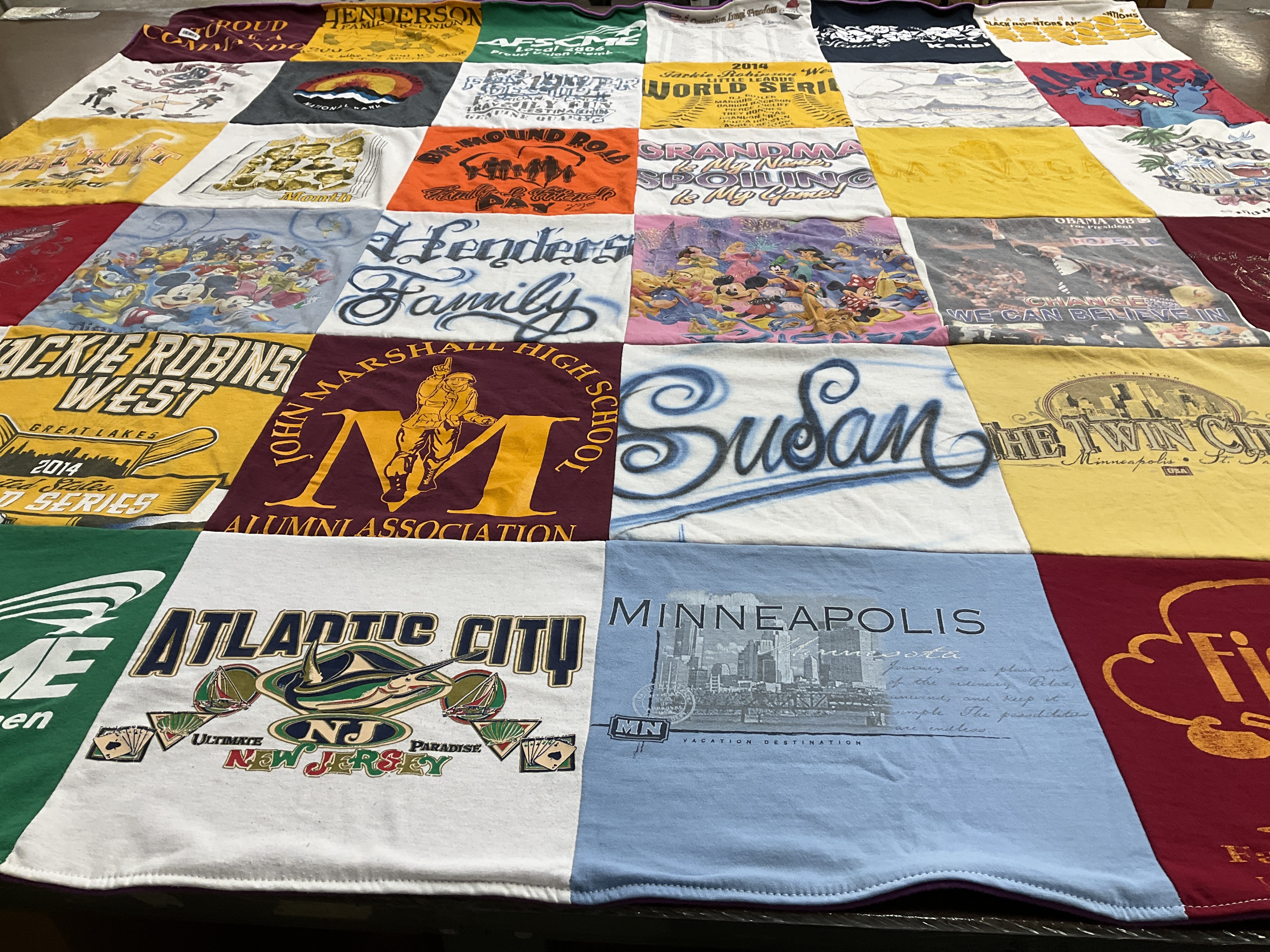T-shirt quilt from john marshall high school by Carol from IL