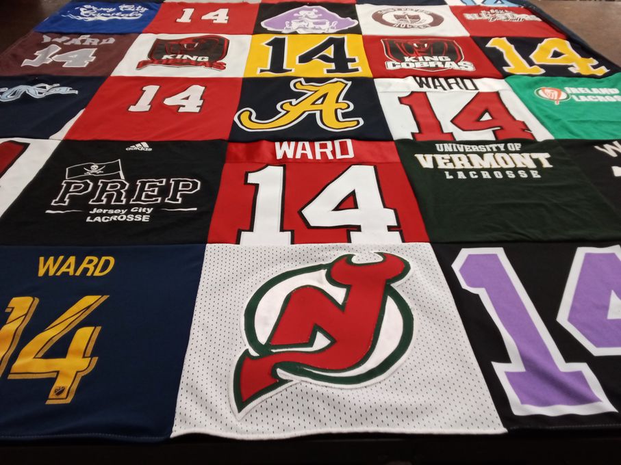 T-shirt quilt featuring king cobras, new jersey devils by Padraic Colum from NJ