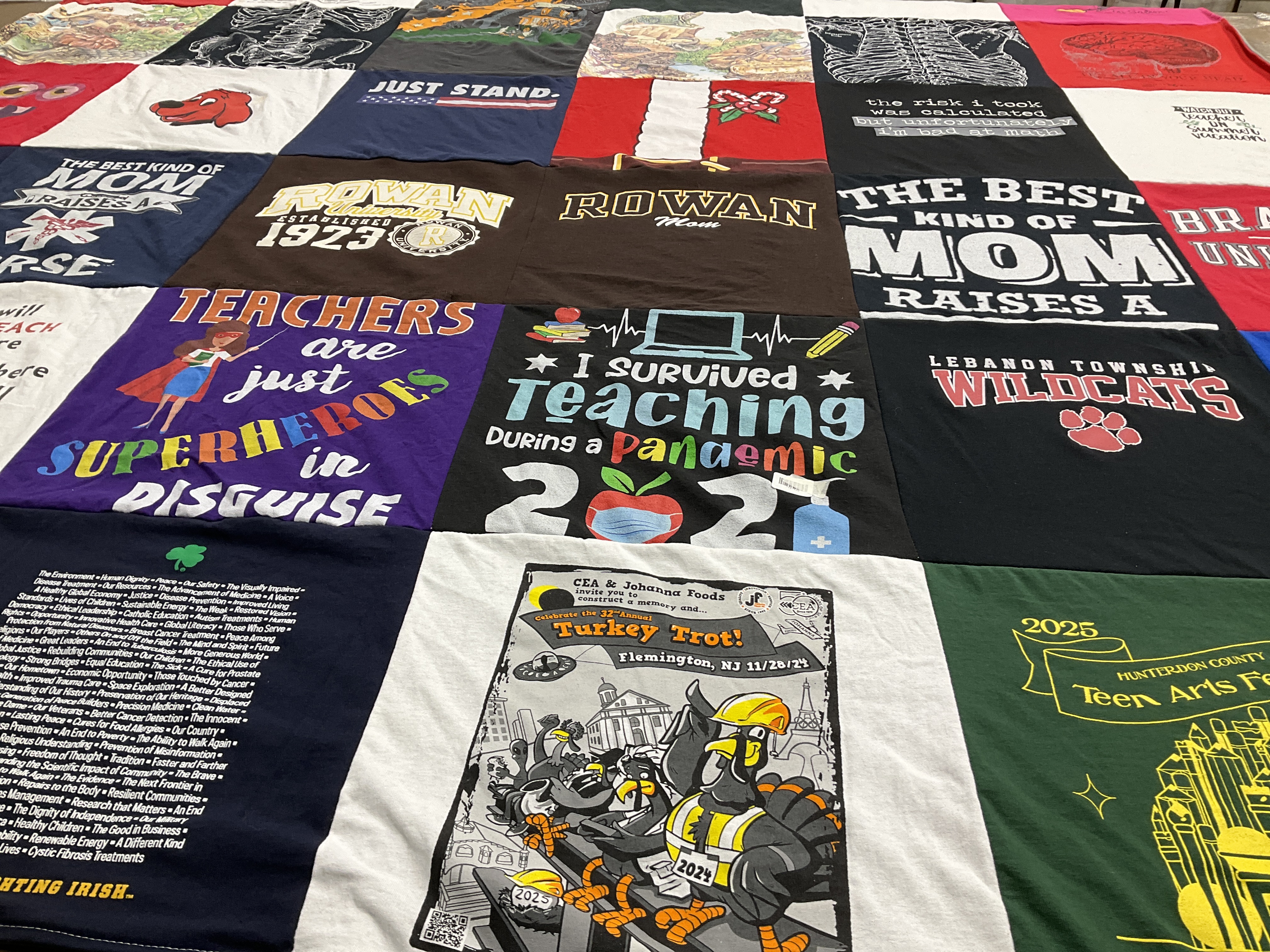 T-shirt quilt featuring wildcats by Aileen from NJ