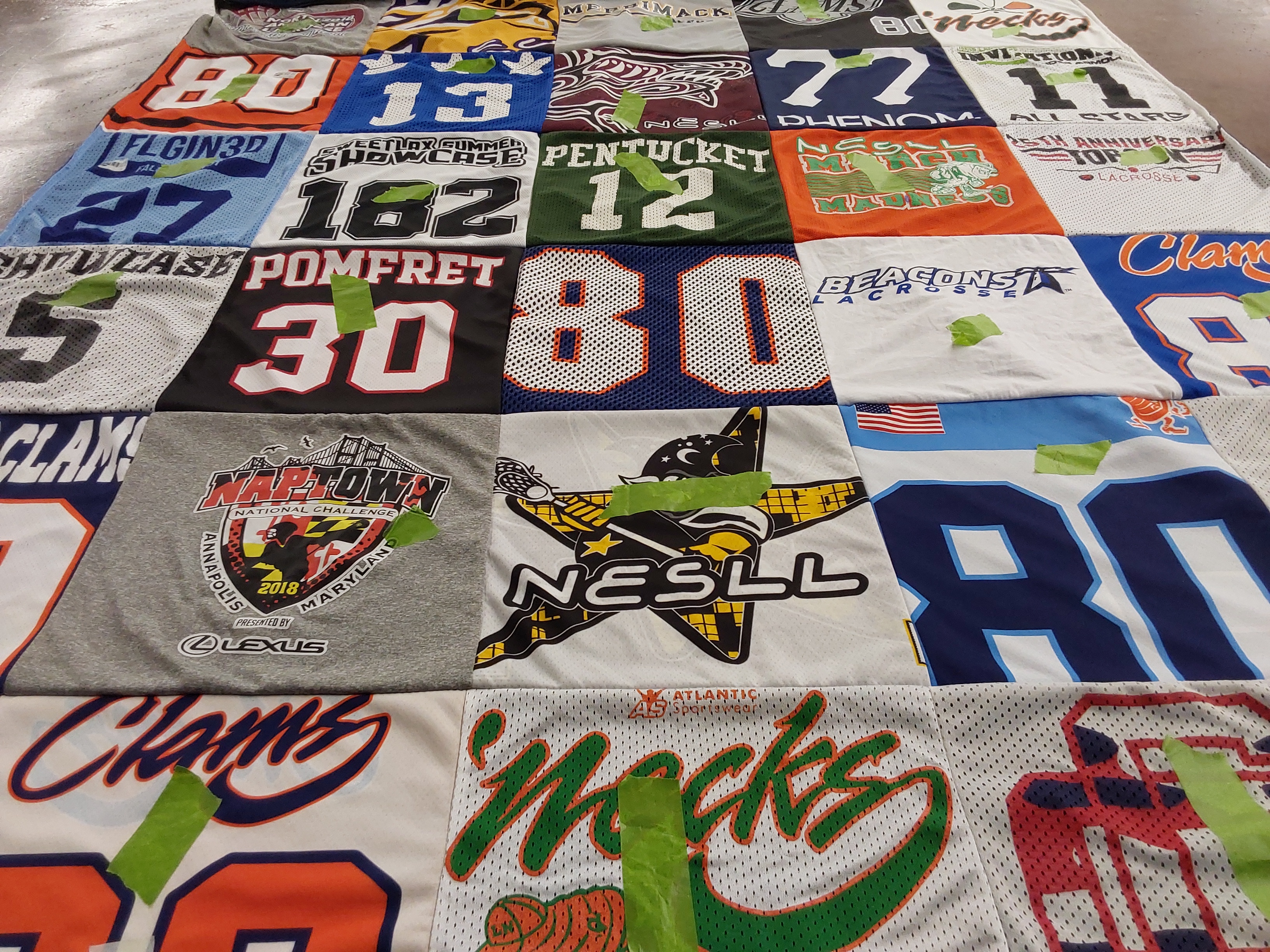 T-shirt quilt featuring beacons lacrosse by Angela from MA
