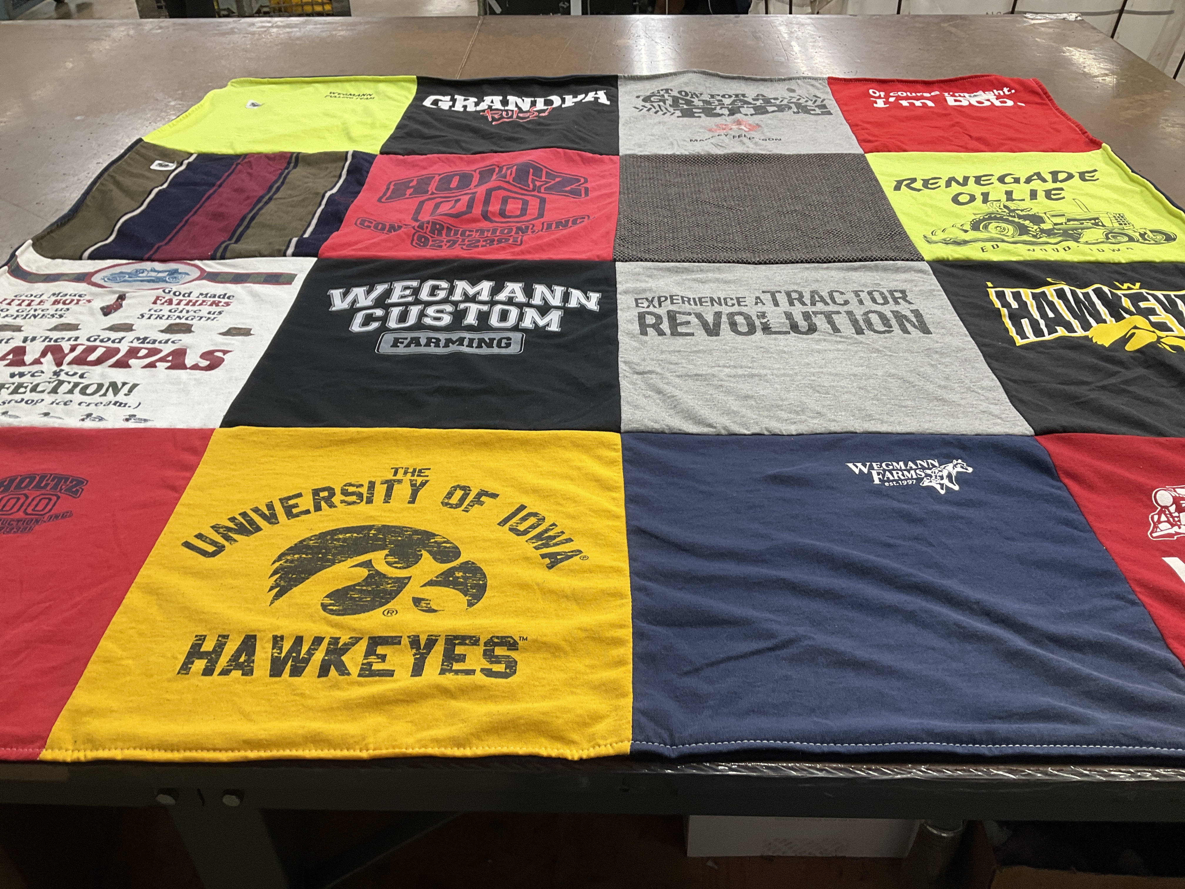 T-shirt quilt featuring university of iowa hawkeyes by Traci from IA