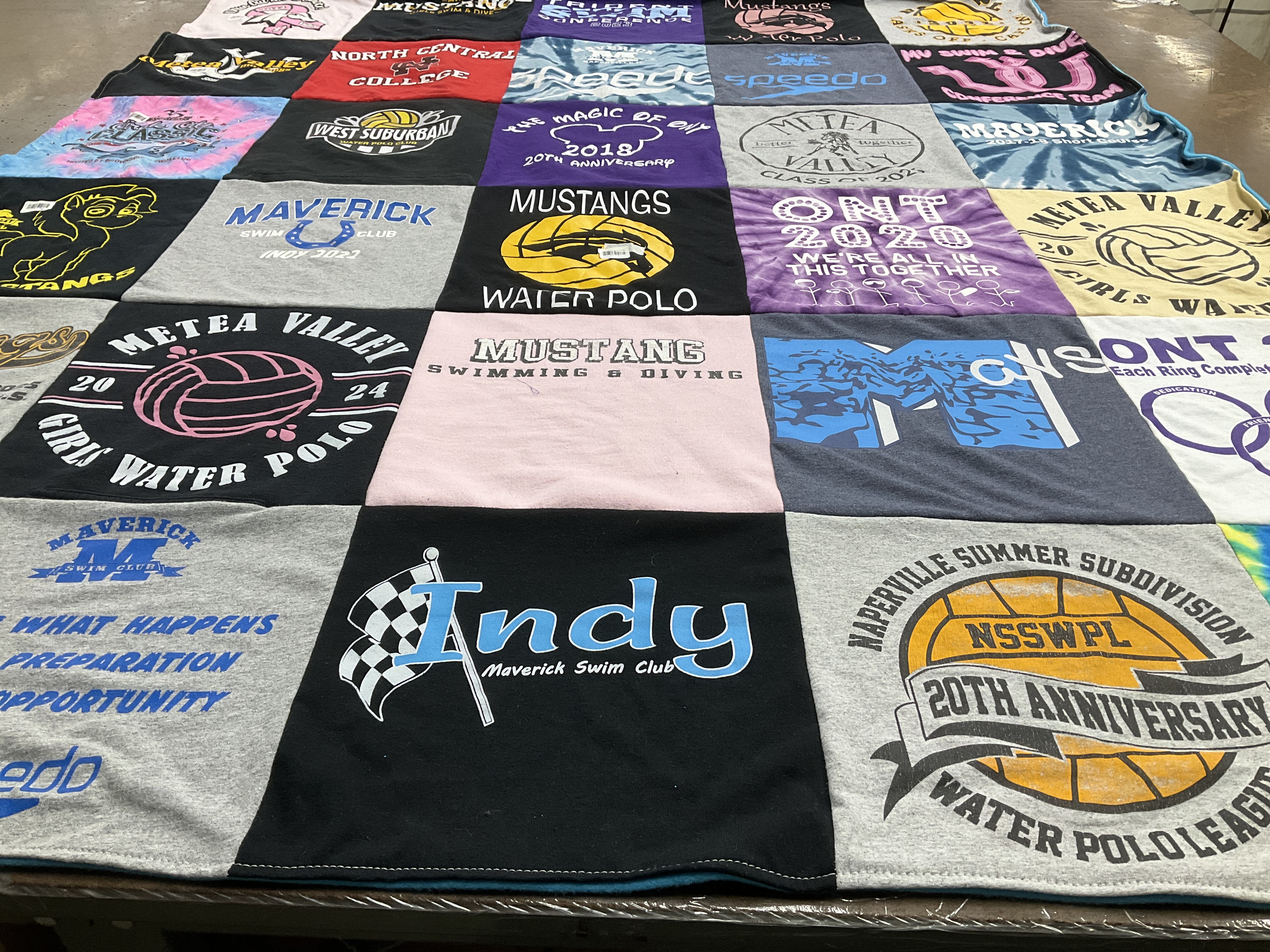 T-shirt quilt featuring mustangs by Tracy from IL