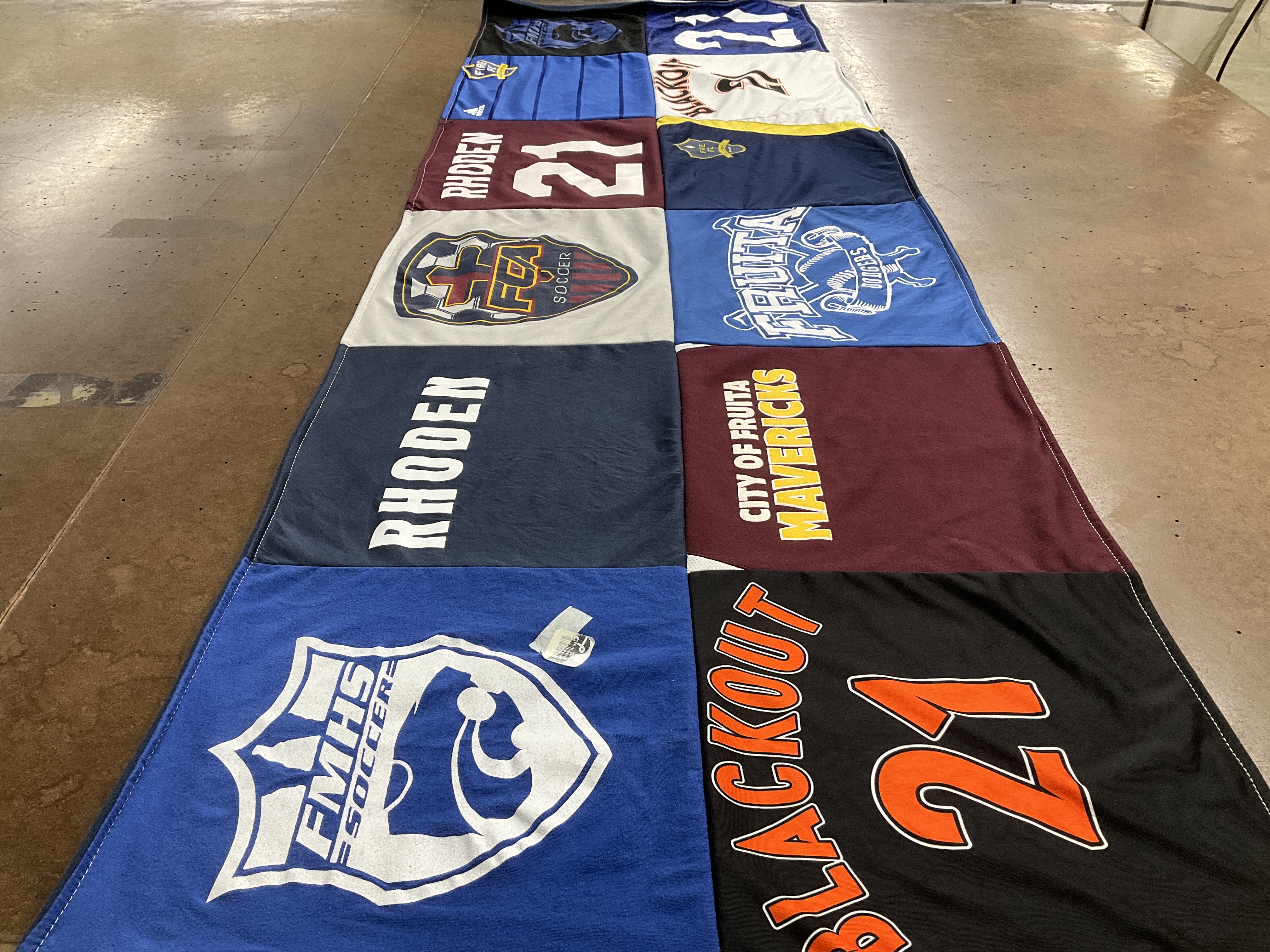 T-shirt quilt featuring city of fruita mavericks by Whitney from CO