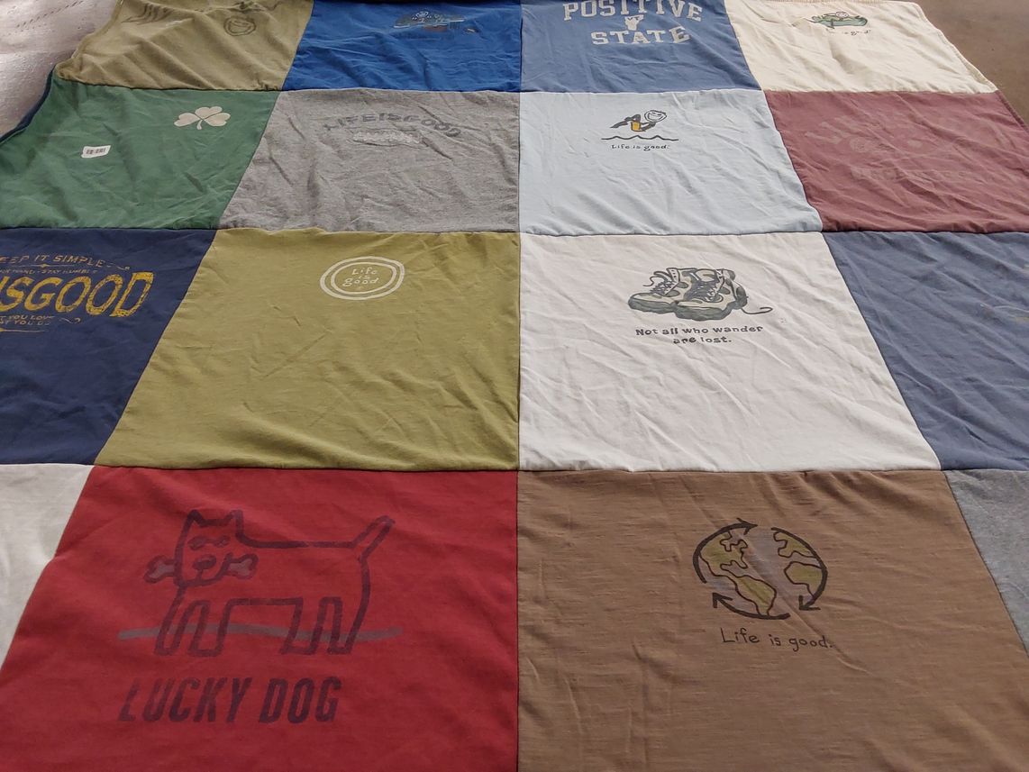 T-shirt quilt with outdoor, pets themes by MARK from NY
