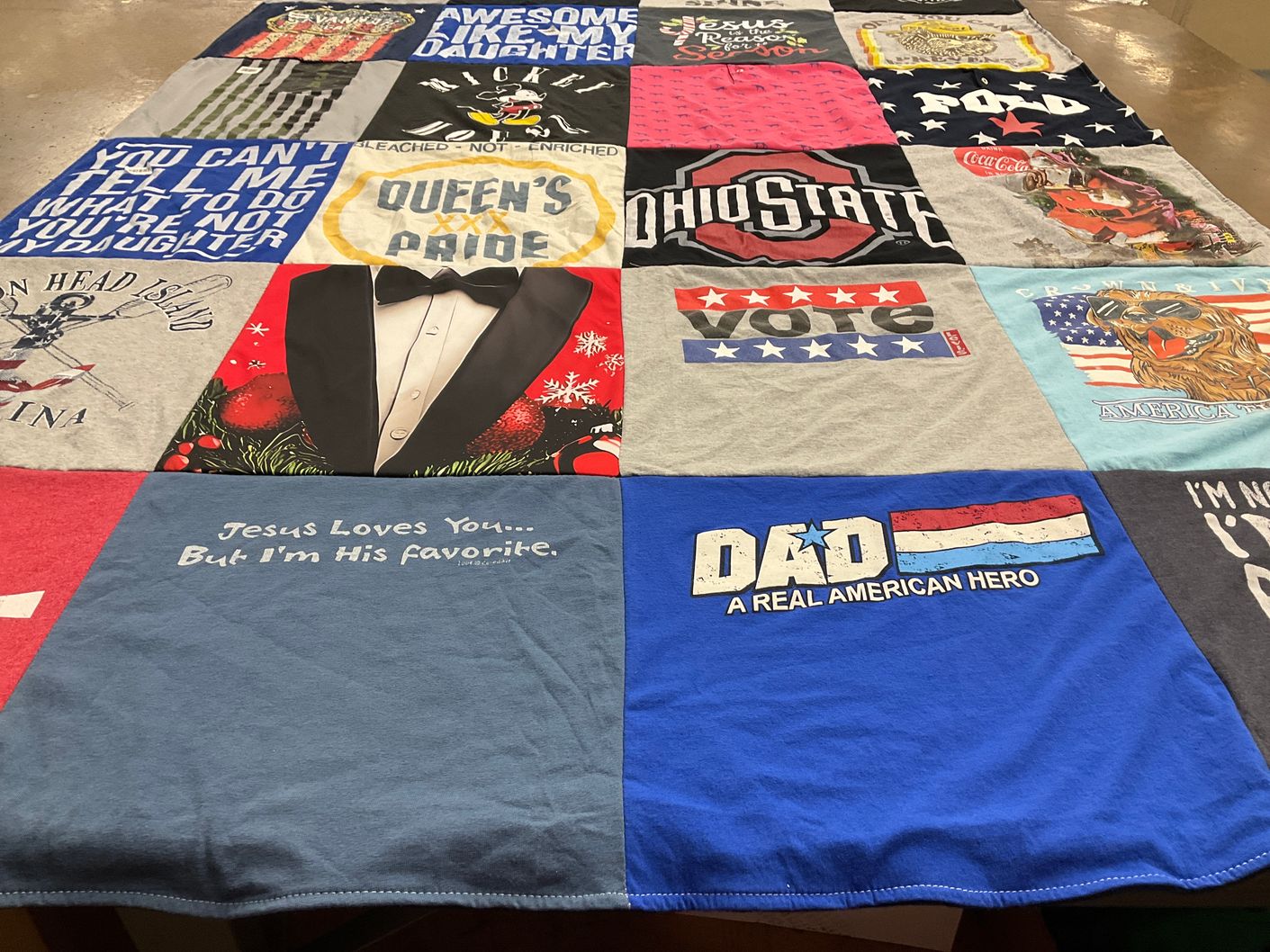 T-shirt quilt from ohio state university by Brooke from FL