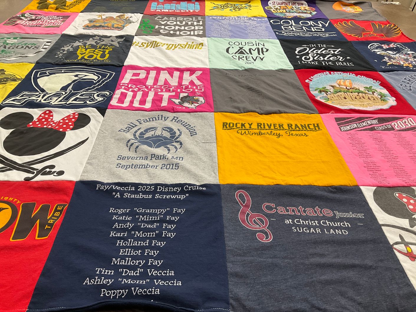 T-shirt quilt featuring eagles by Ashley from TX