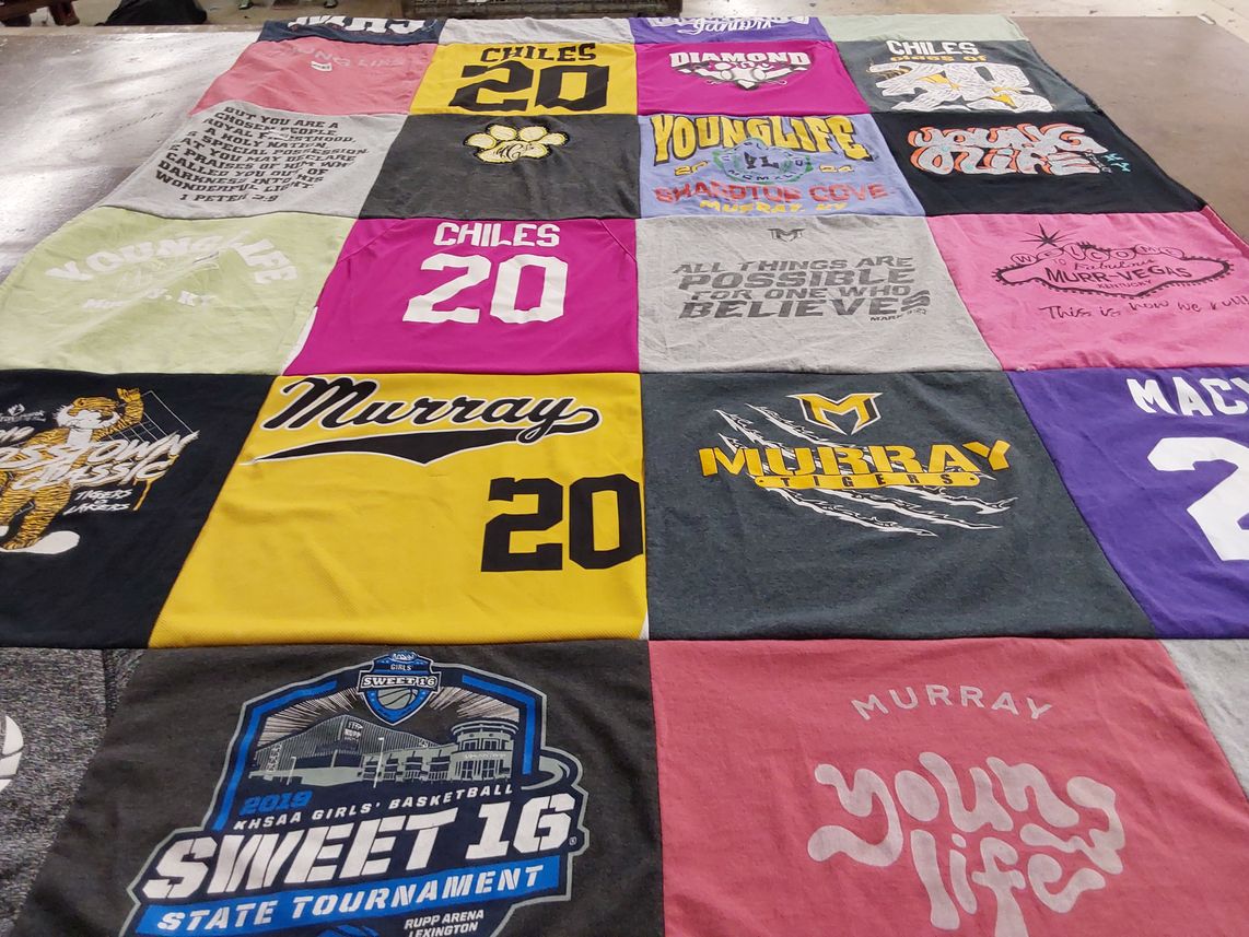 T-shirt quilt featuring murray tigers by Shannon from KY