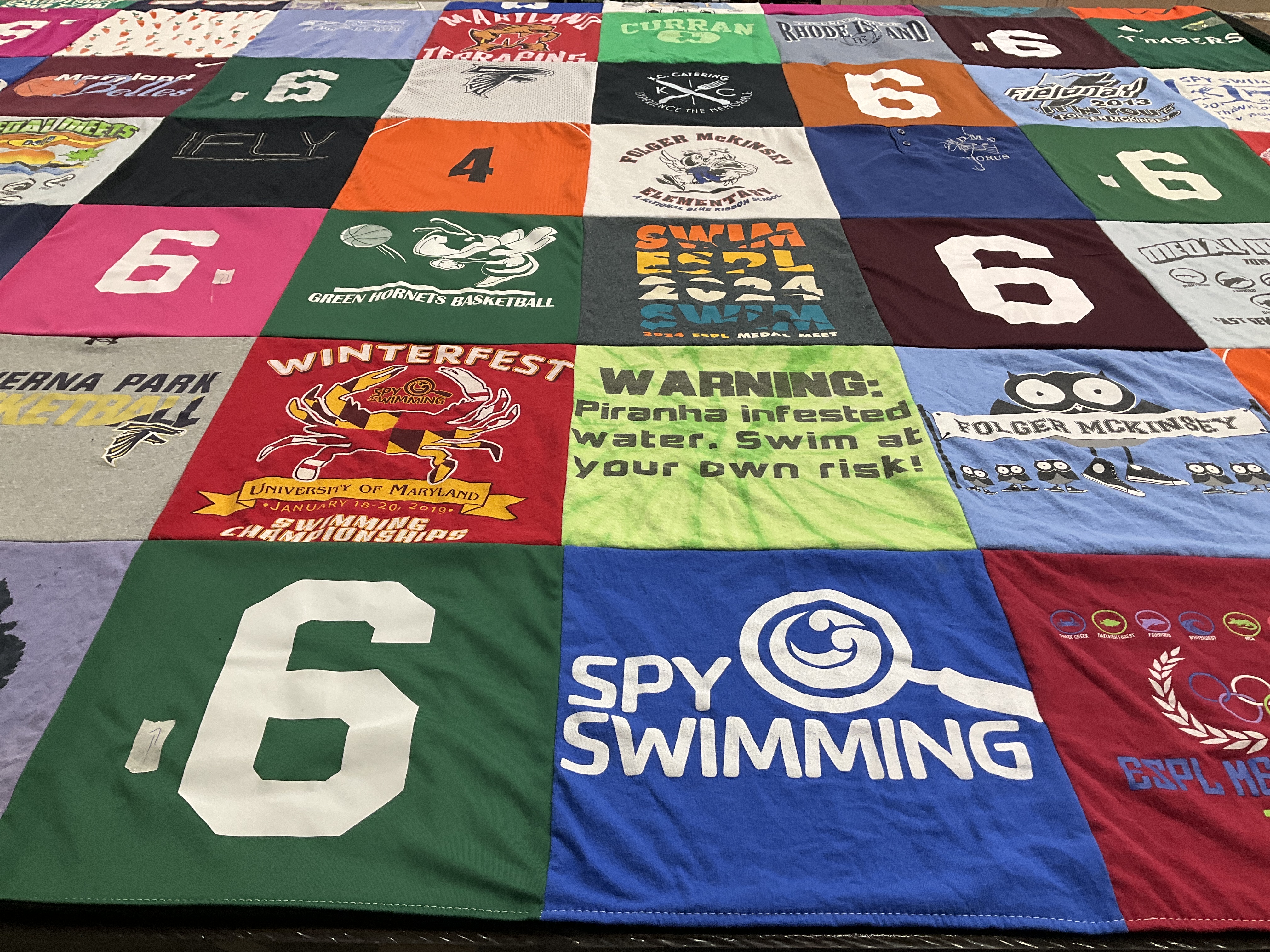 T-shirt quilt featuring verna park basketball by Brandy from MD