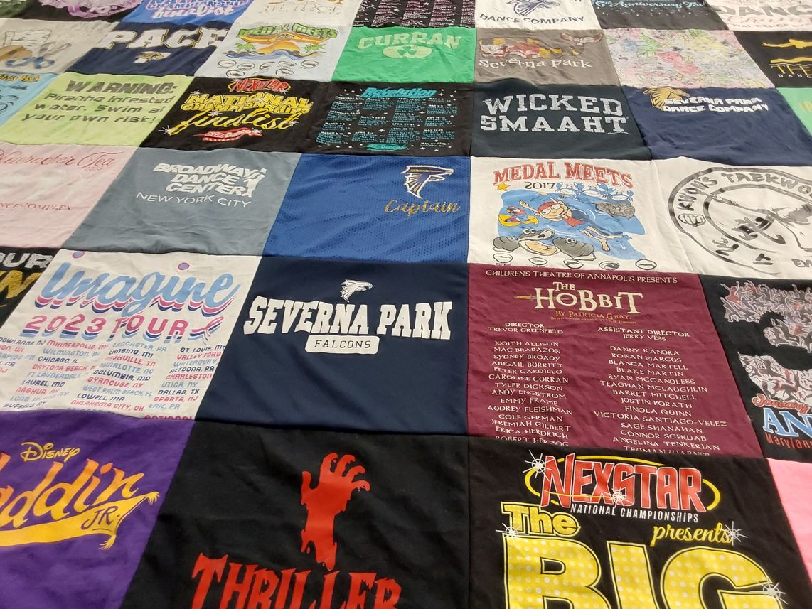 T-shirt quilt from severna park high school by Brandy from MD