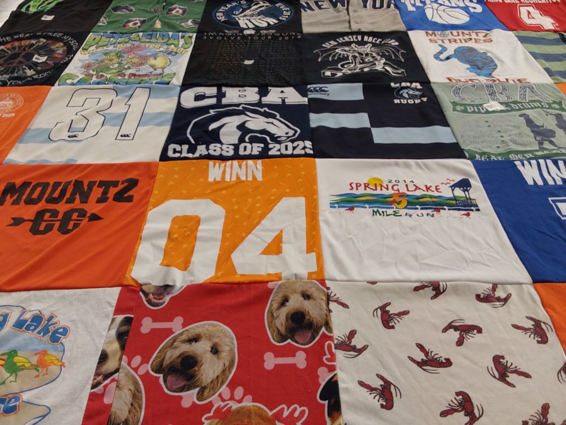 T-shirt quilt from central regional high school, middle township high school by Jen from NJ