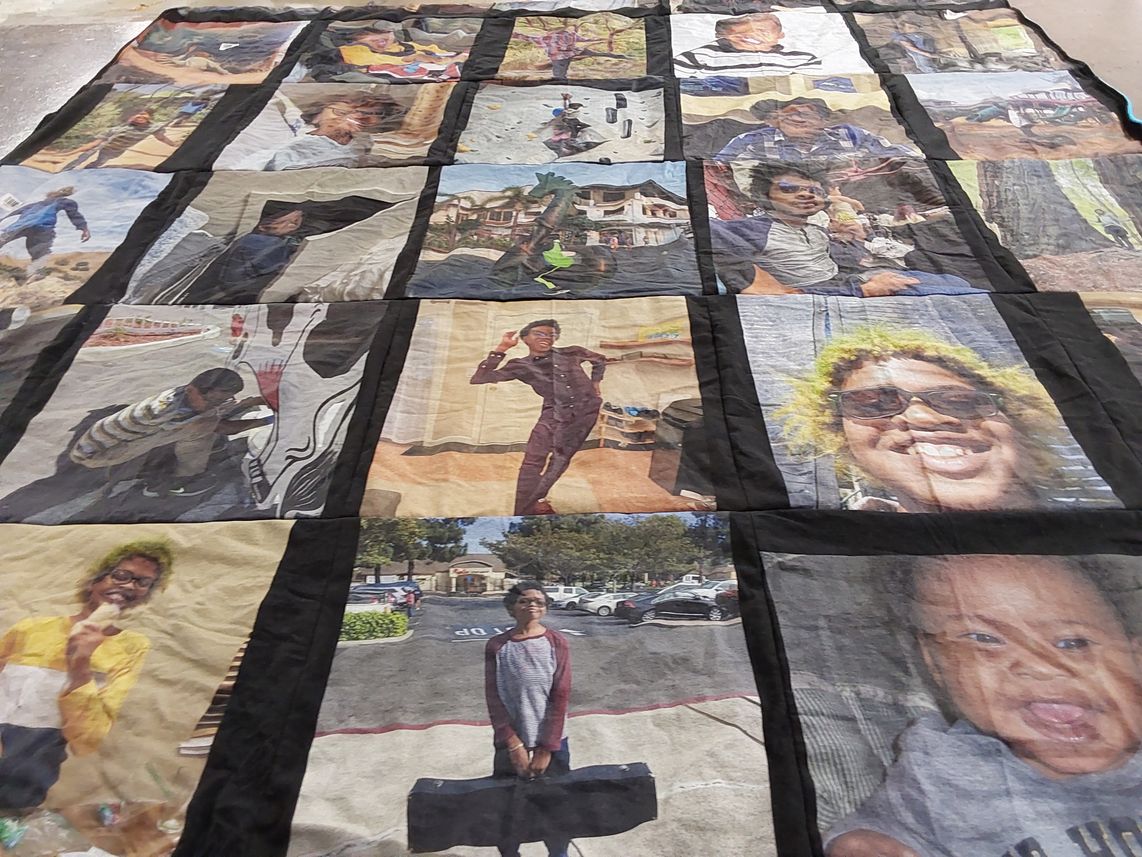 T-shirt quilt with photography, art themes by Amirh from CA