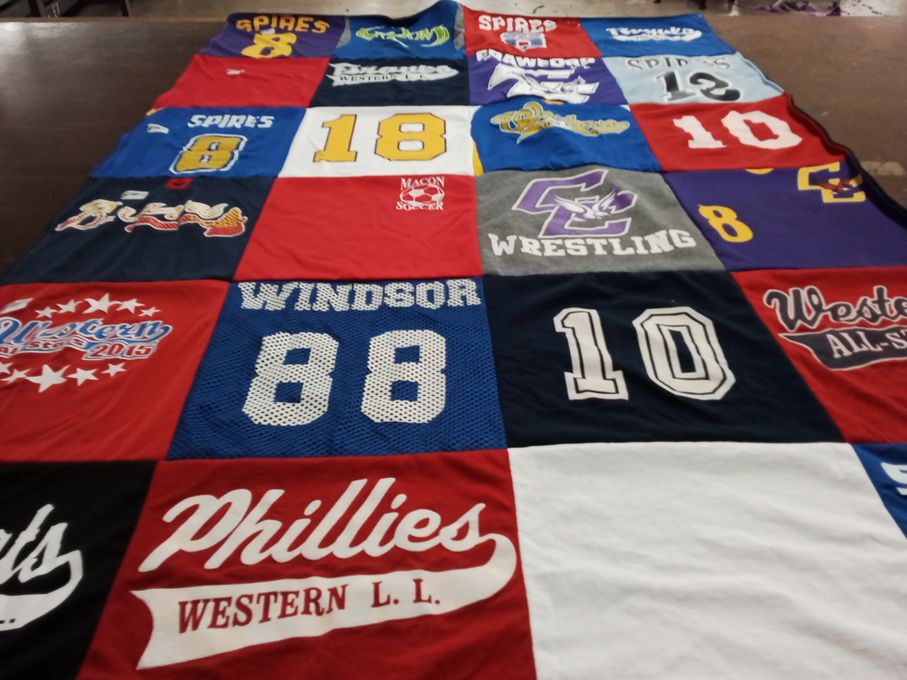 T-shirt quilt featuring spirits, phillies by Laurel from GA