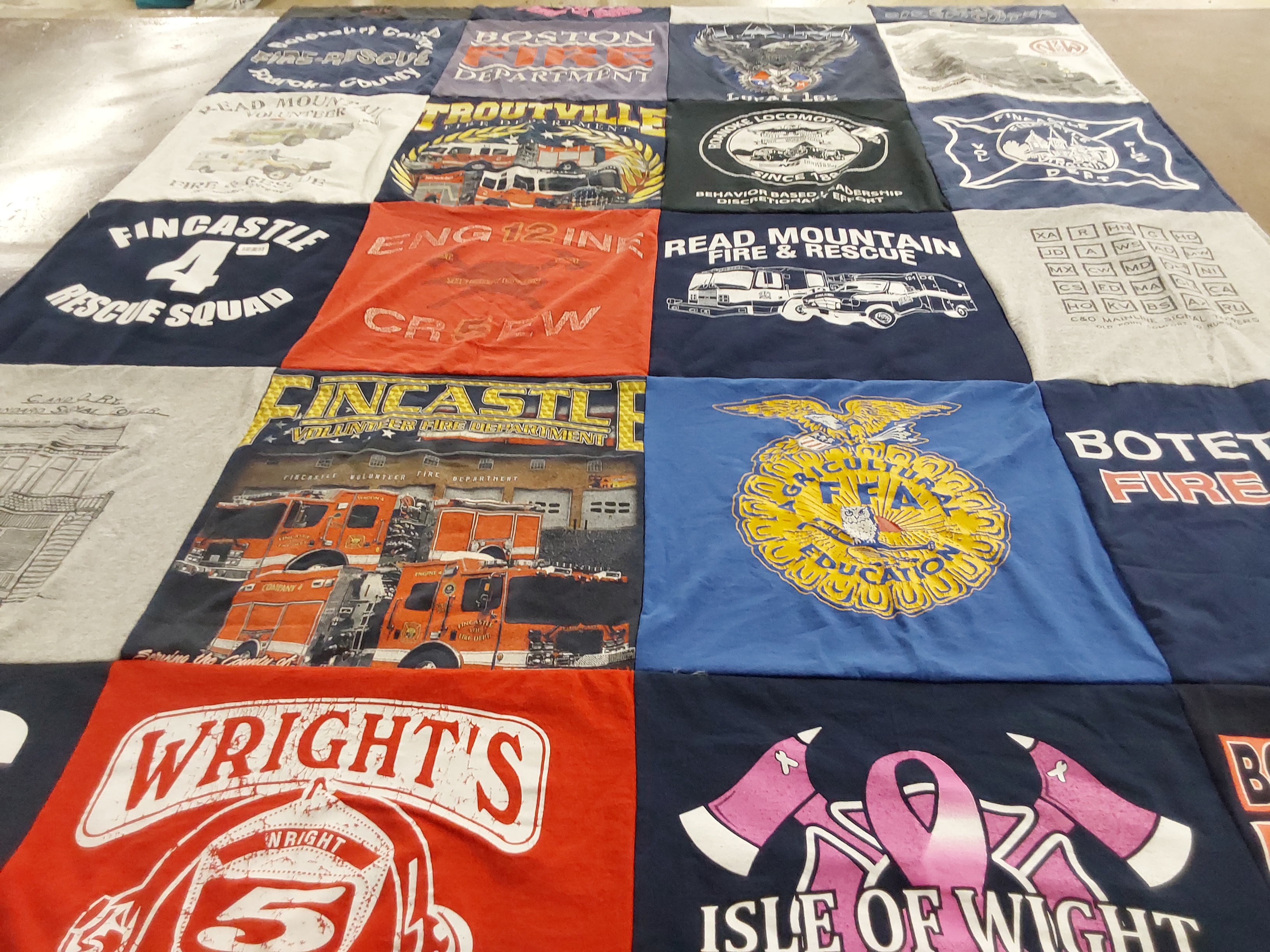 T-shirt quilt from fincastle volunteer fire department by Beth from VA