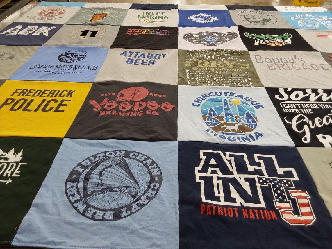 T-shirt quilt featuring patriot nation by Kirsten from MD