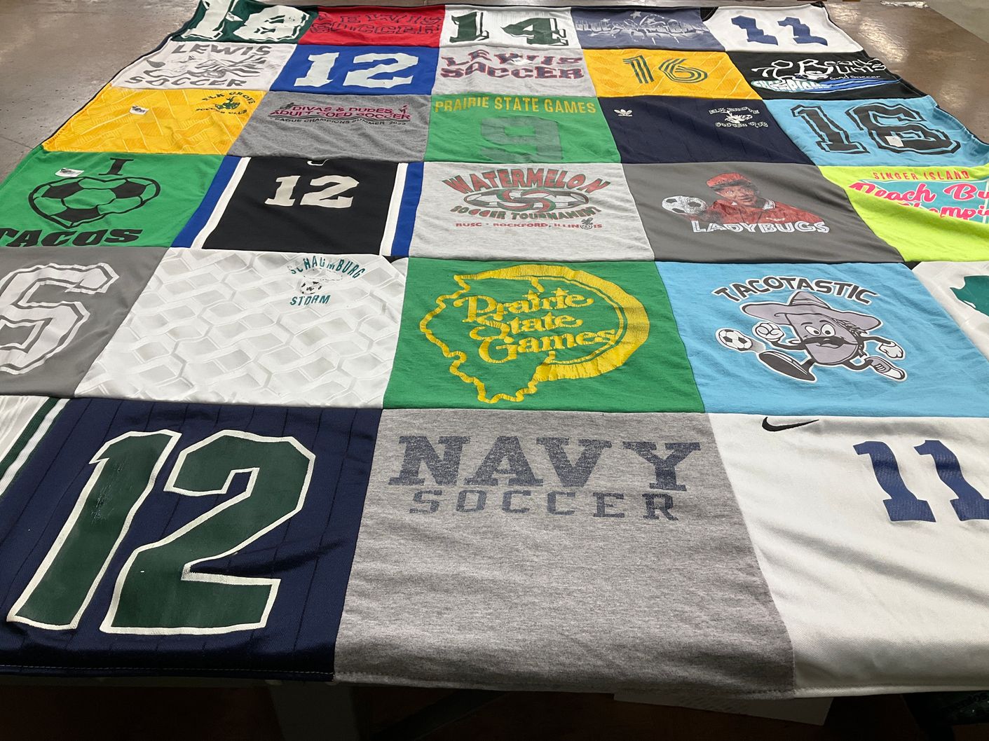 T-shirt quilt featuring schaumburg storm by Michelle from CO