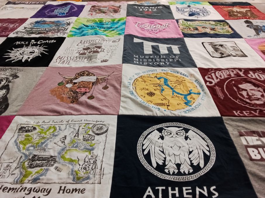 T-shirt quilt from mississippi state university by Amee from MS