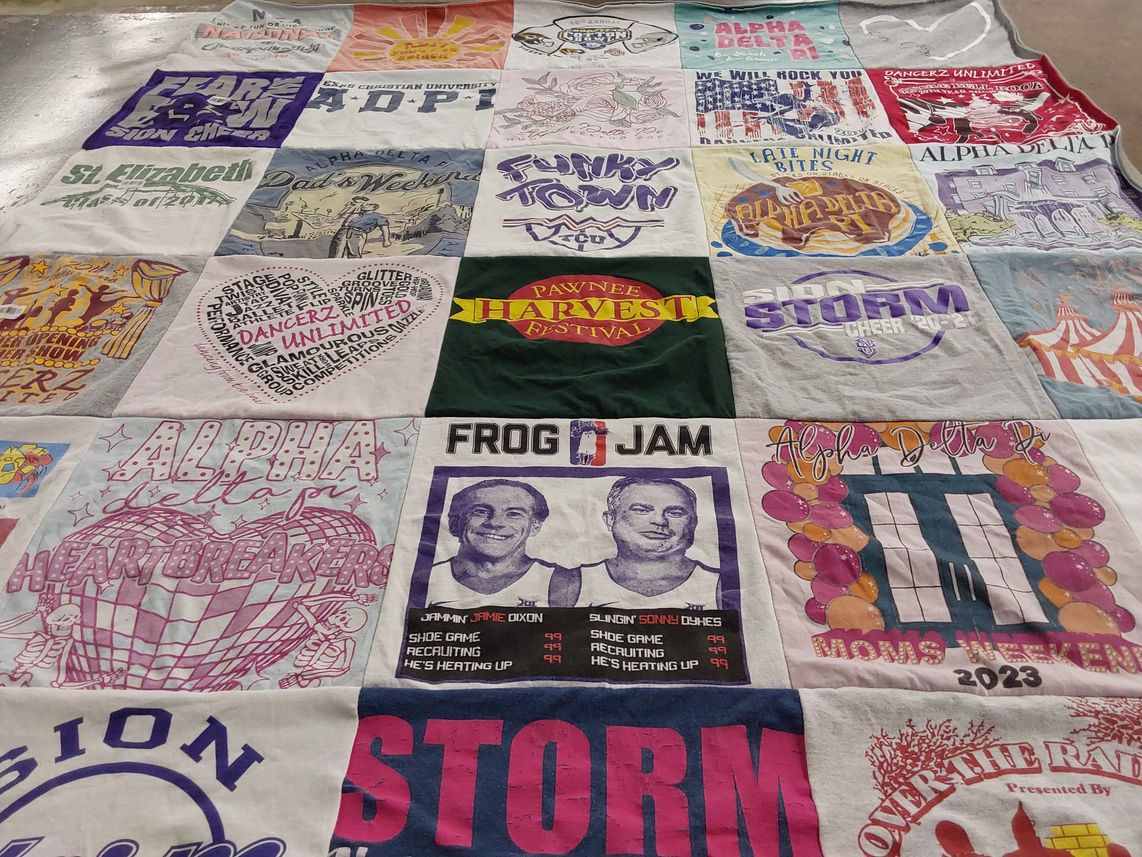 T-shirt quilt featuring storm cheer squad by Justin from MO