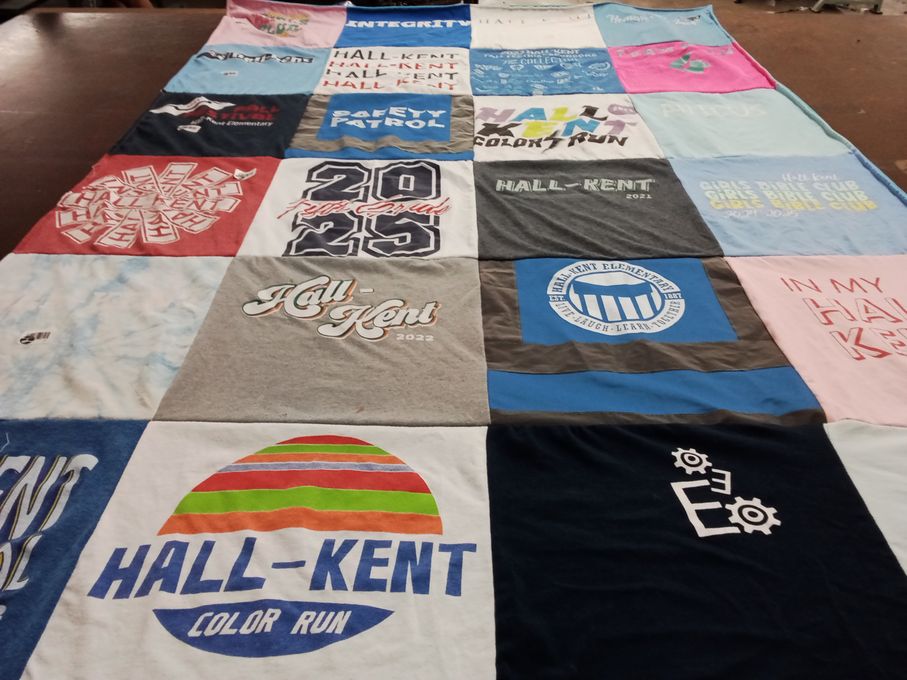 T-shirt quilt from hall-kent elementary school by Lori from AL
