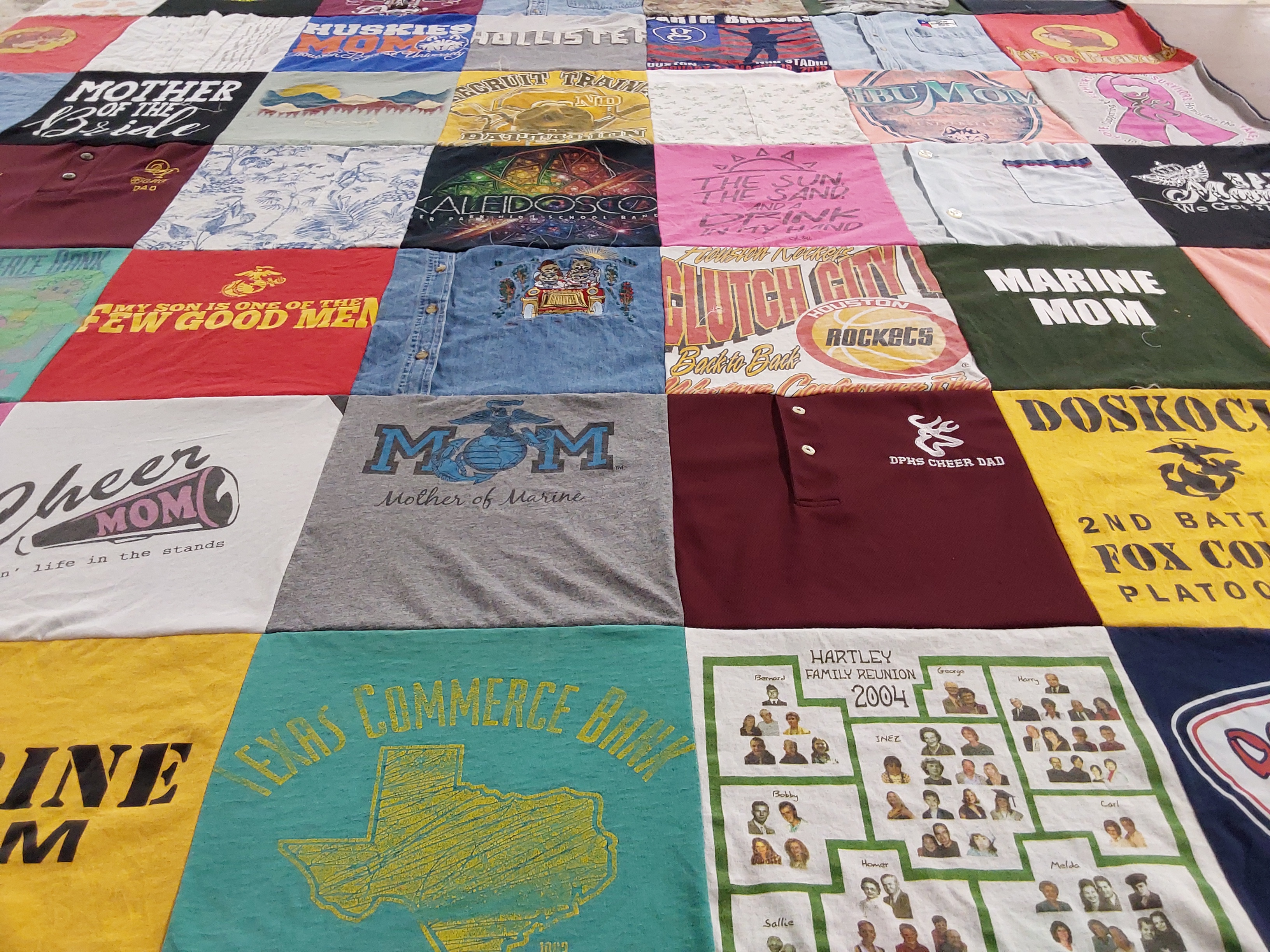 T-shirt quilt featuring rockets by Lena from TX