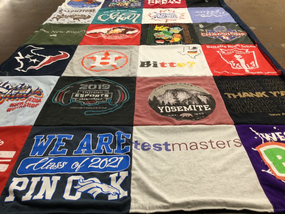T-shirt quilt featuring denver broncos by Tracy from TX