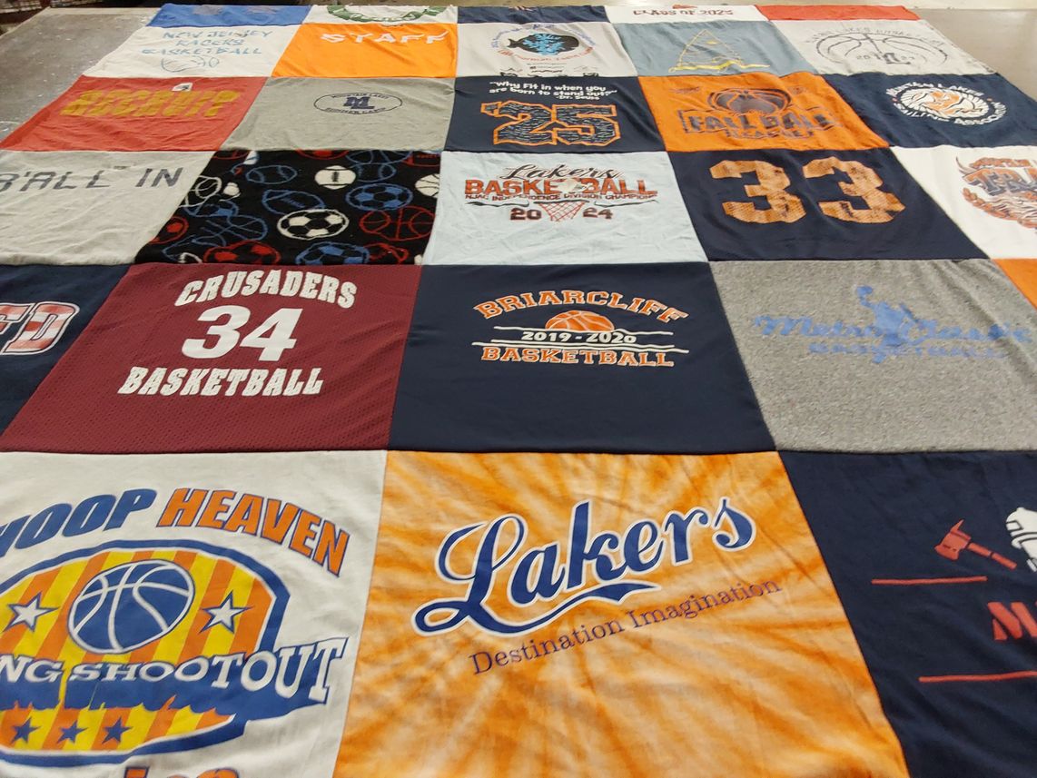 T-shirt quilt featuring lakers basketball by holly from NJ