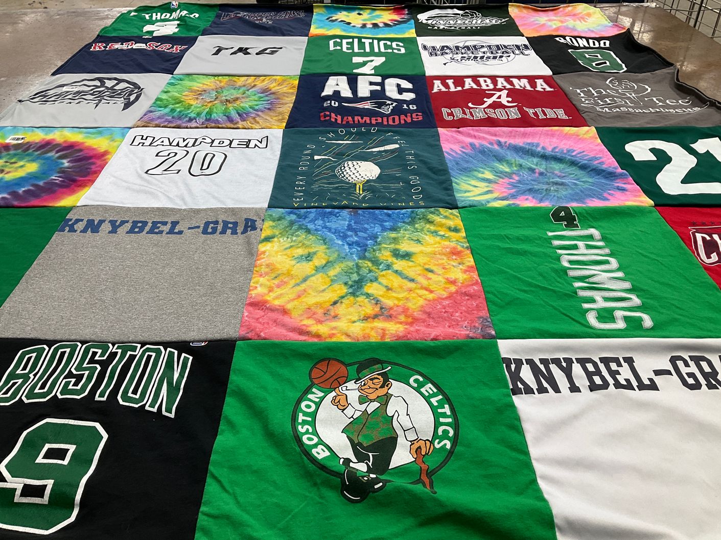T-shirt quilt featuring boston celtics by Diane from MA