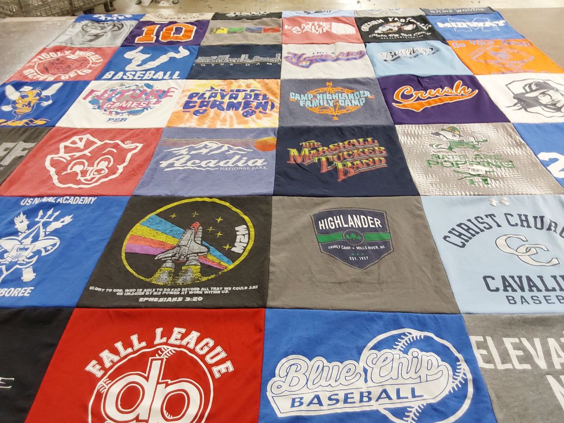 T-shirt quilt featuring highlander baseball, cavalier baseball by Ashleigh from SC