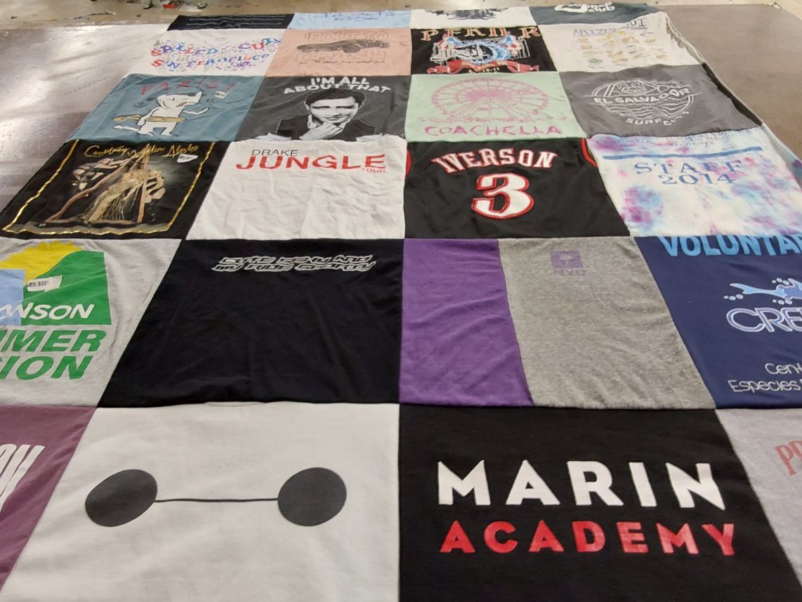 T-shirt quilt featuring iverson by Denisse from CA