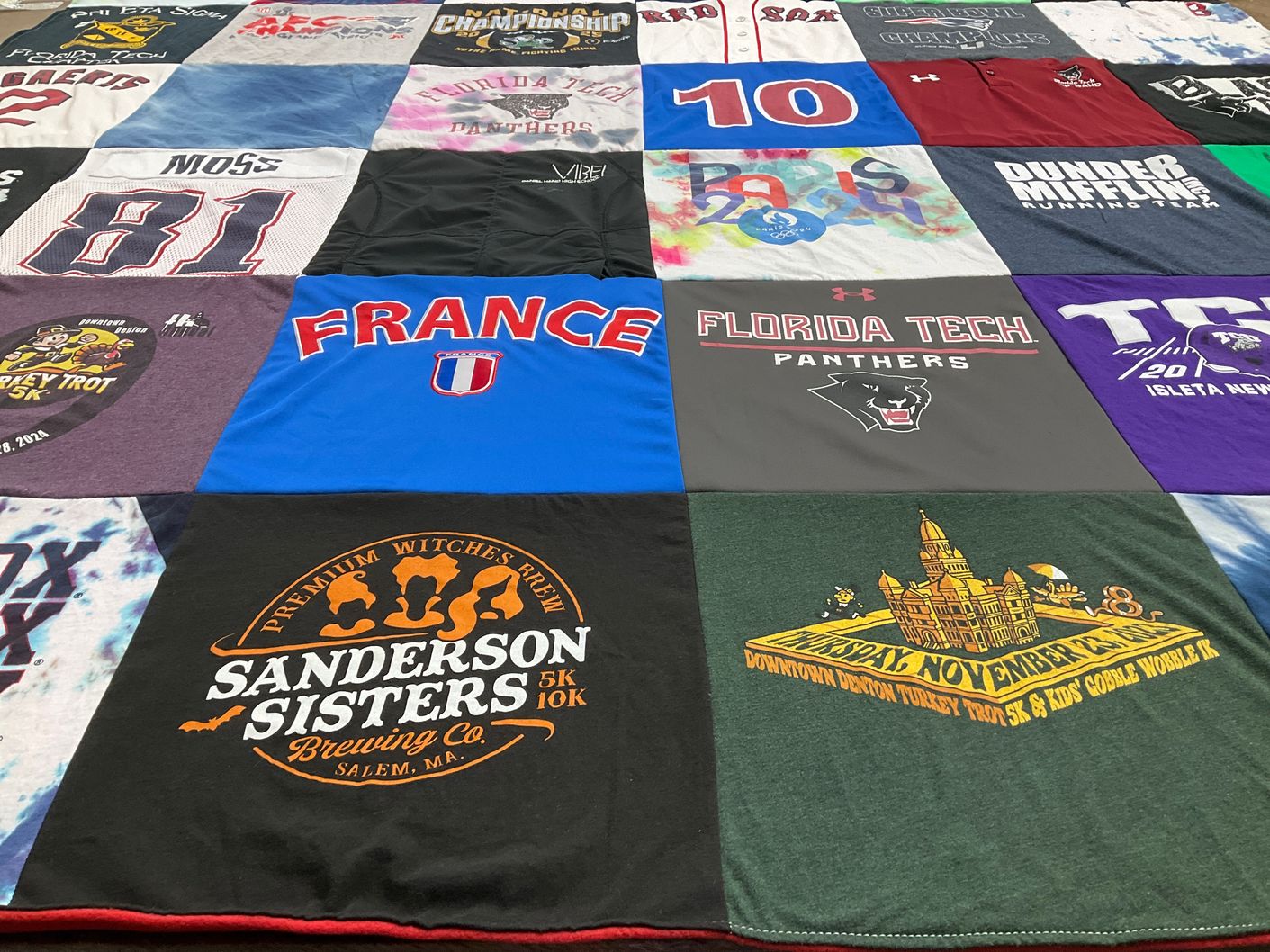 T-shirt quilt from florida institute of technology by Zarya from FL
