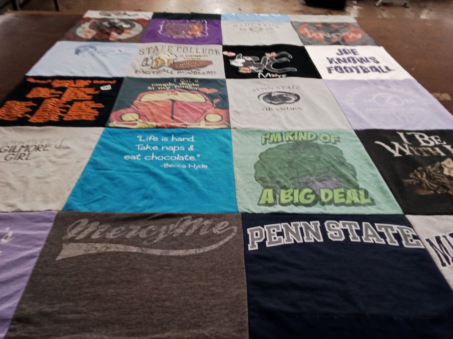 T-shirt quilt from penn state university by Whitney from TX