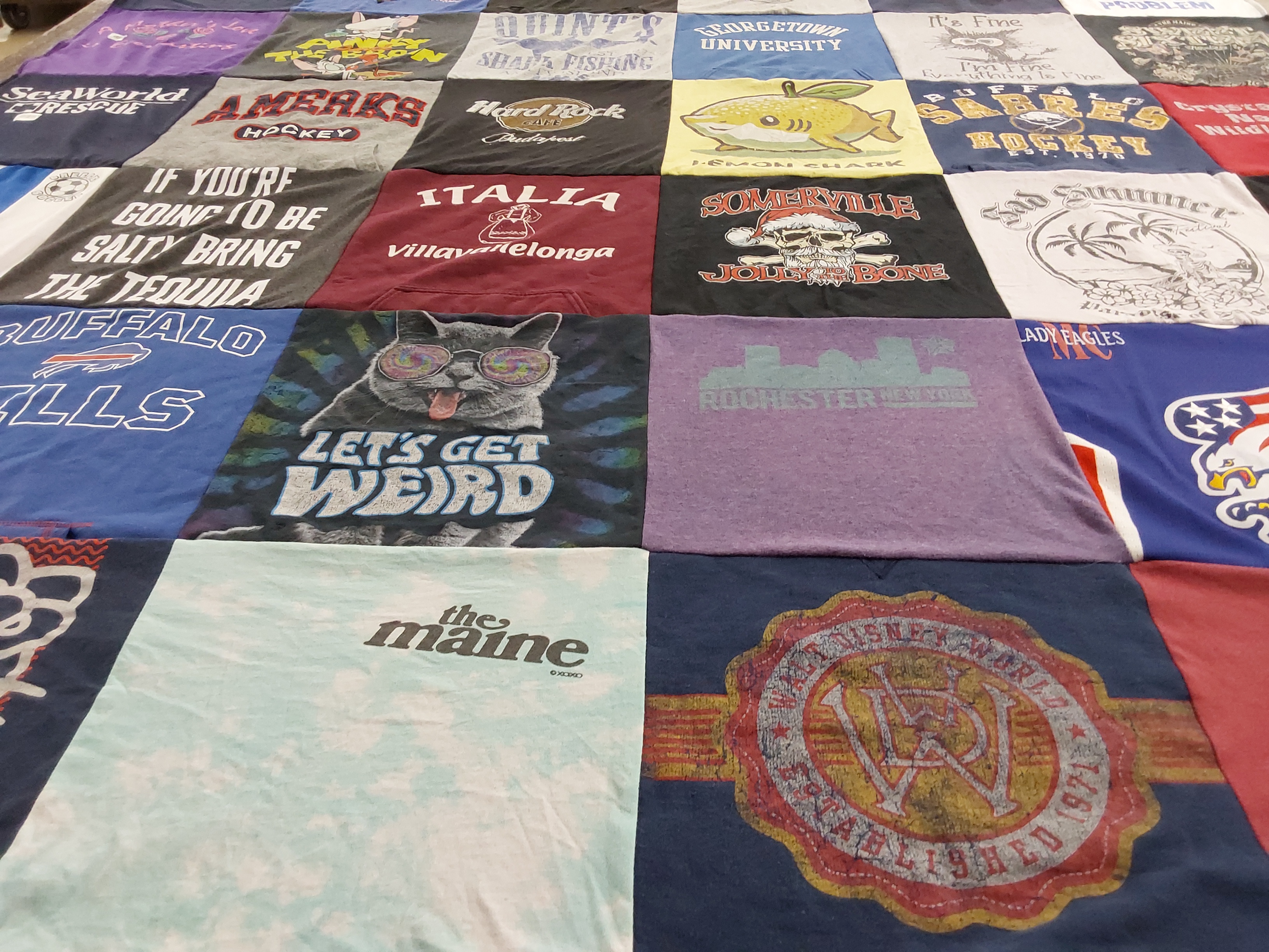 T-shirt quilt featuring buffalo bills by Karen from NY