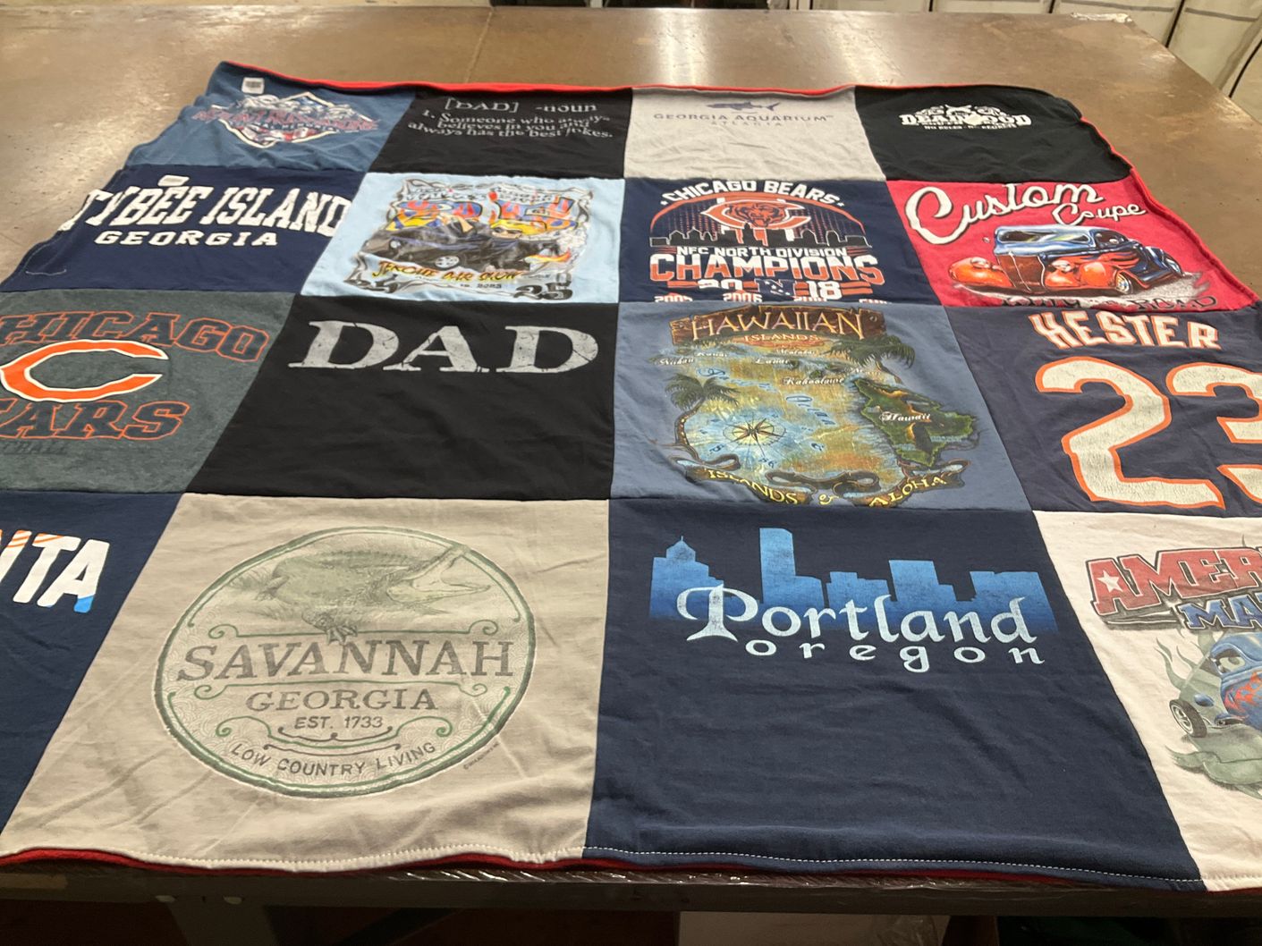 T-shirt quilt featuring chicago bears by Jo from ID