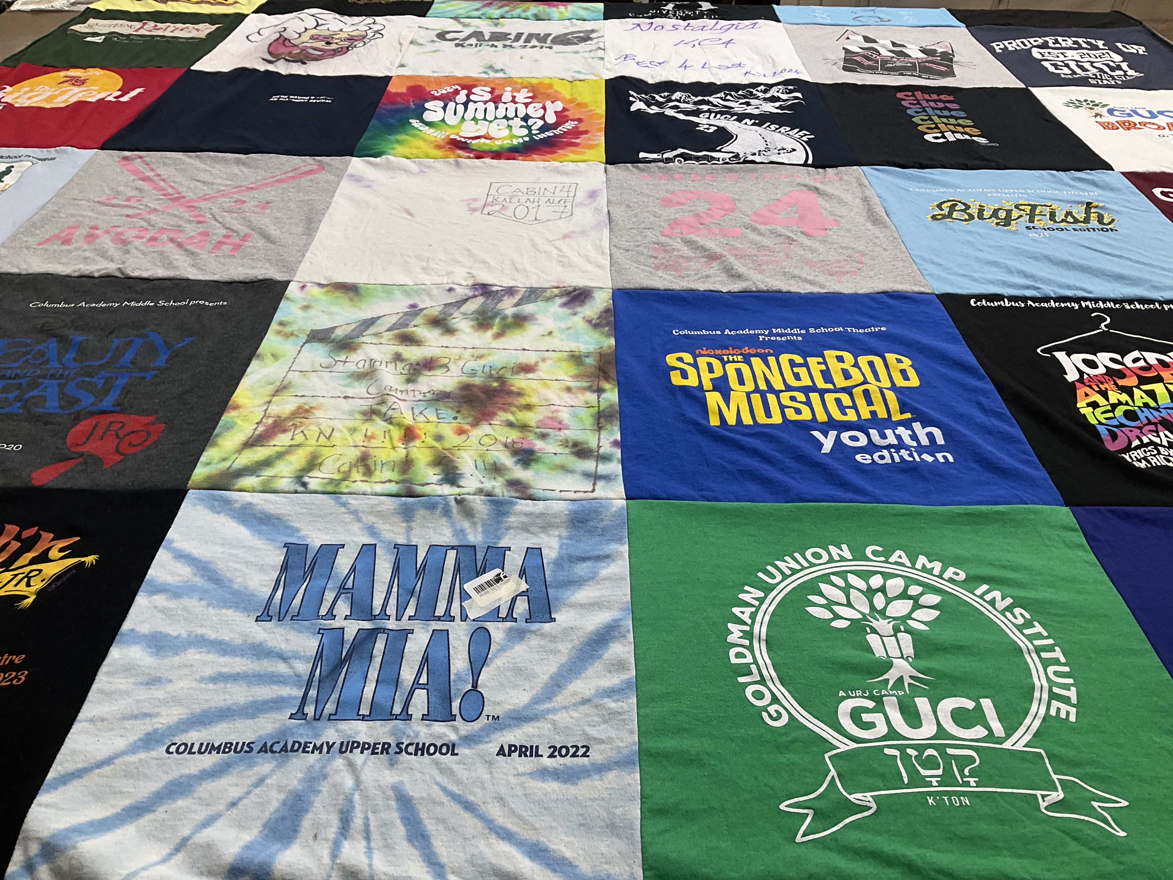 T-shirt quilt from columbus academy middle school by Michelle from OH