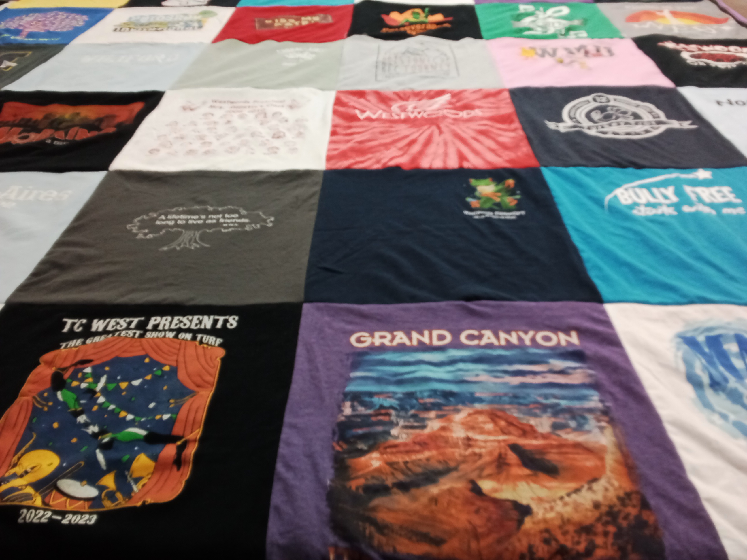 T-shirt quilt from tc west high school by Matthew from MI