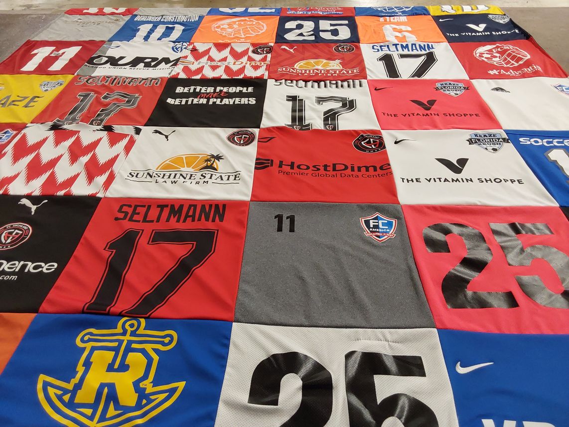 T-shirt quilt featuring fc america by Melissa from FL